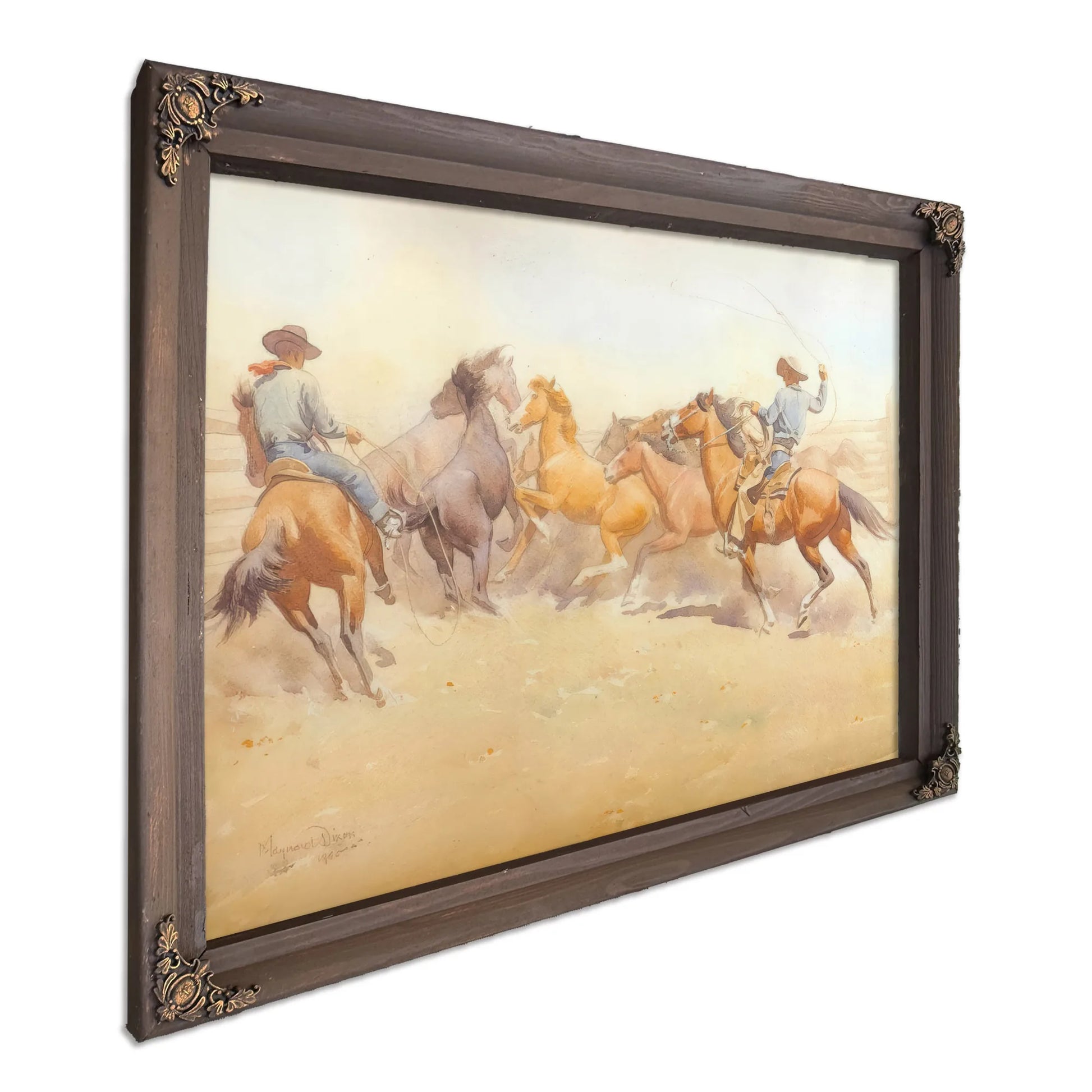 Roping Horses By Maynard Dixon Fine Art Print