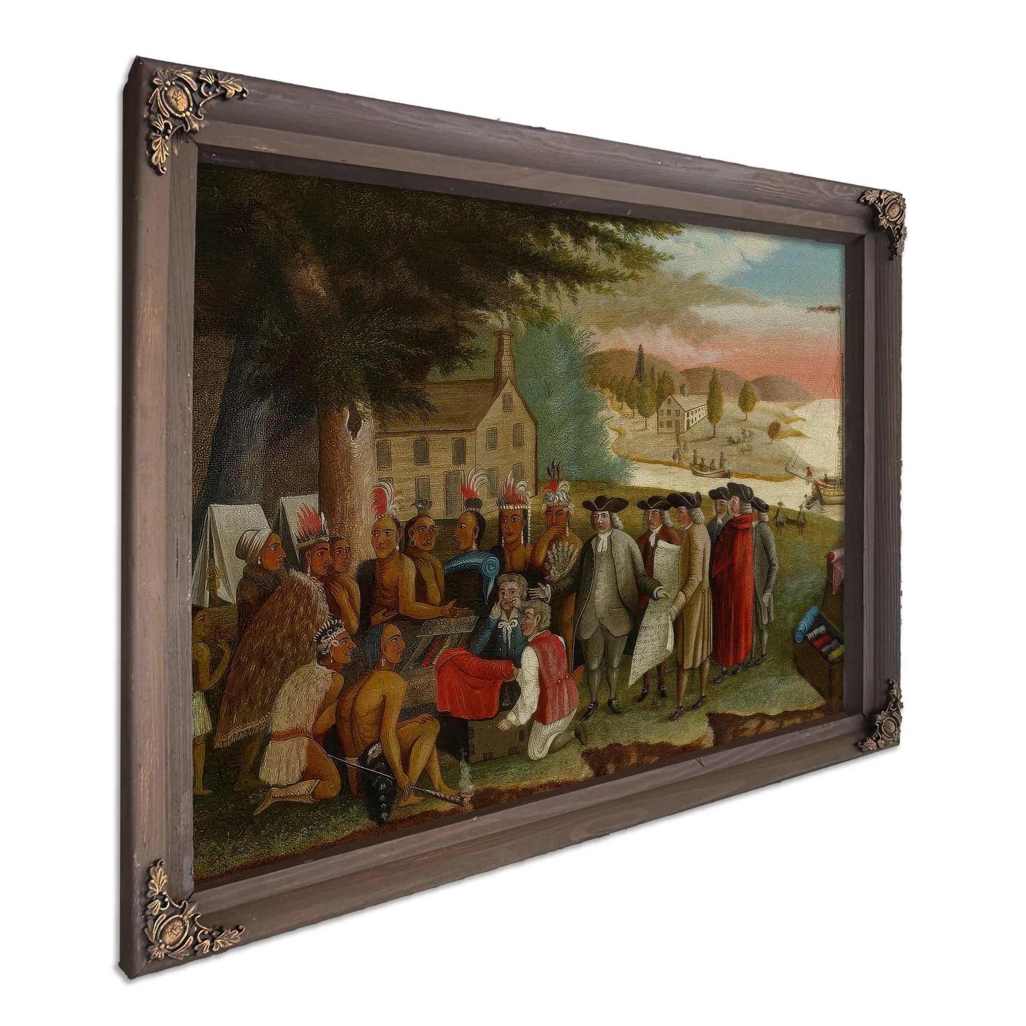 Penn 1039 S Treaty With The Indians 1840 By Edward Hicks Fine Art Print