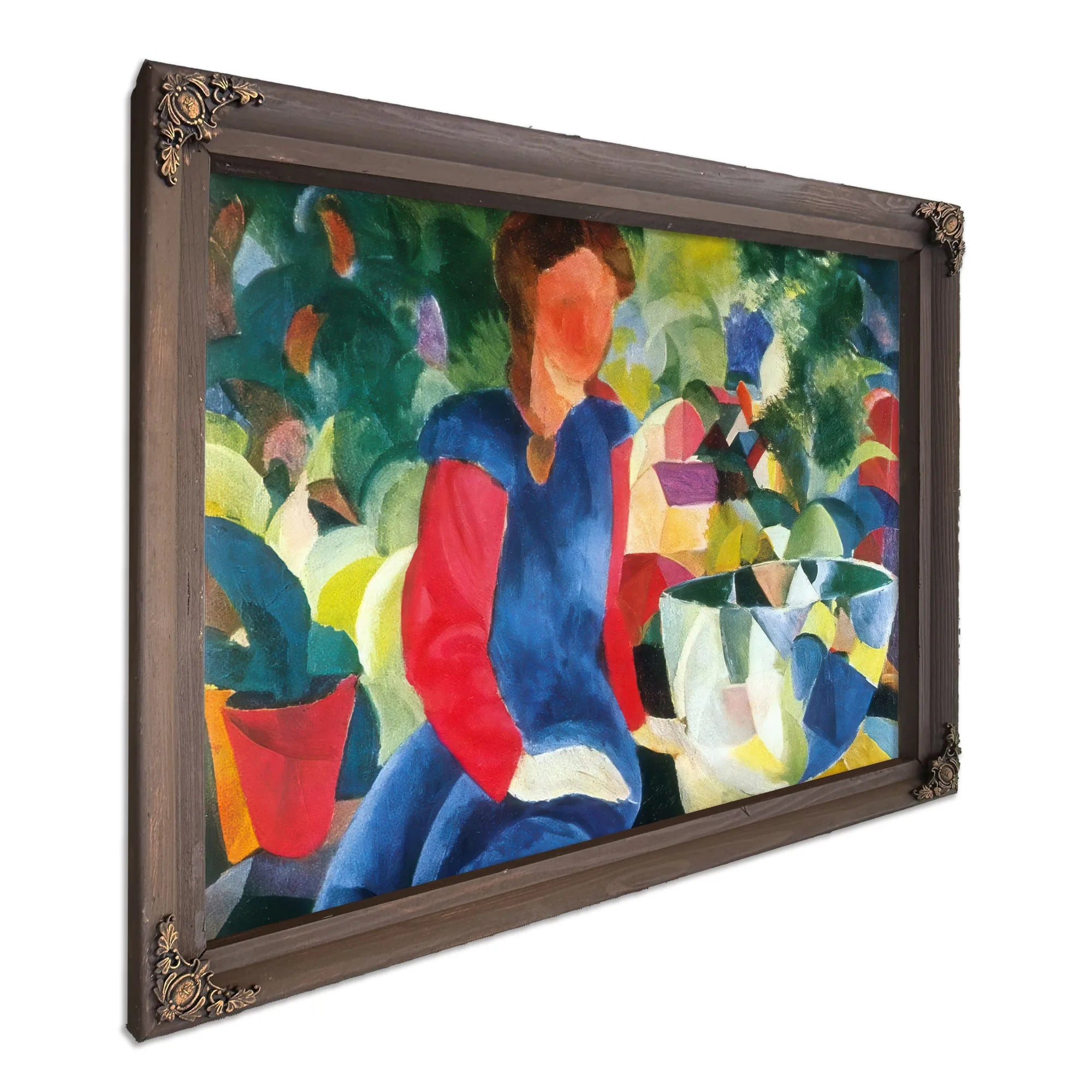 Girl With A Fishbowl By August Macke Fine Art Print
