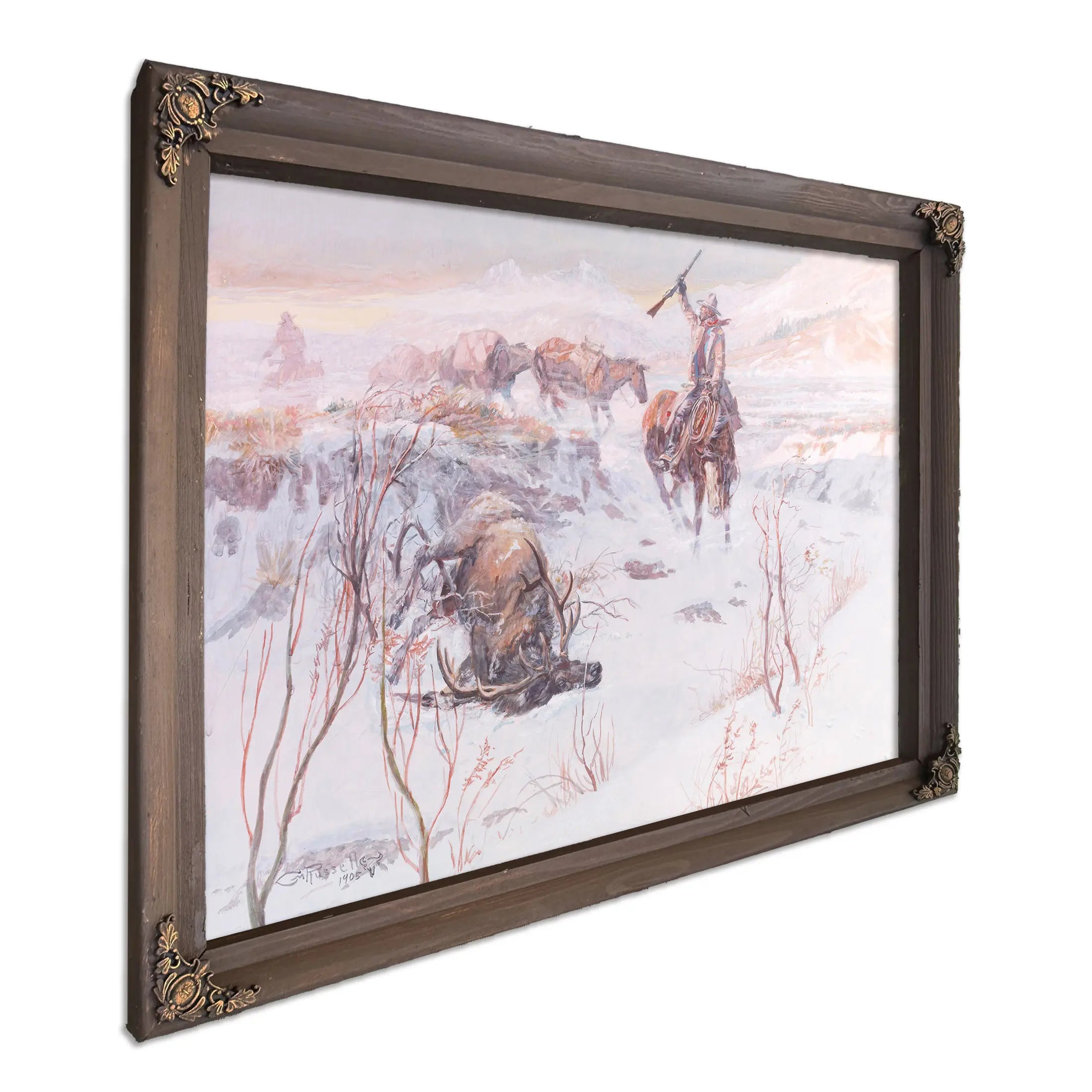Christmas Dinner For The Men On The Trail by Charles Marion Russell