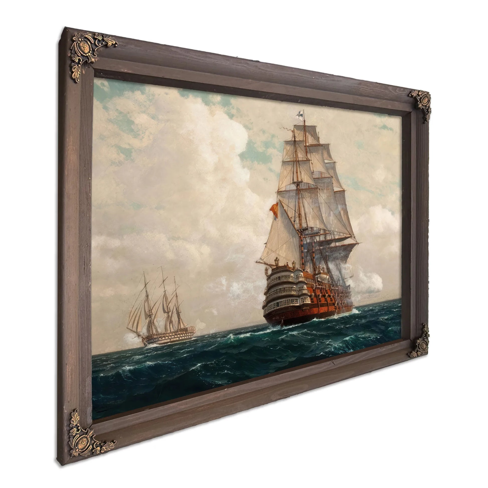 Ship At Sea By Michael Zeno Diemer Fine Art Print