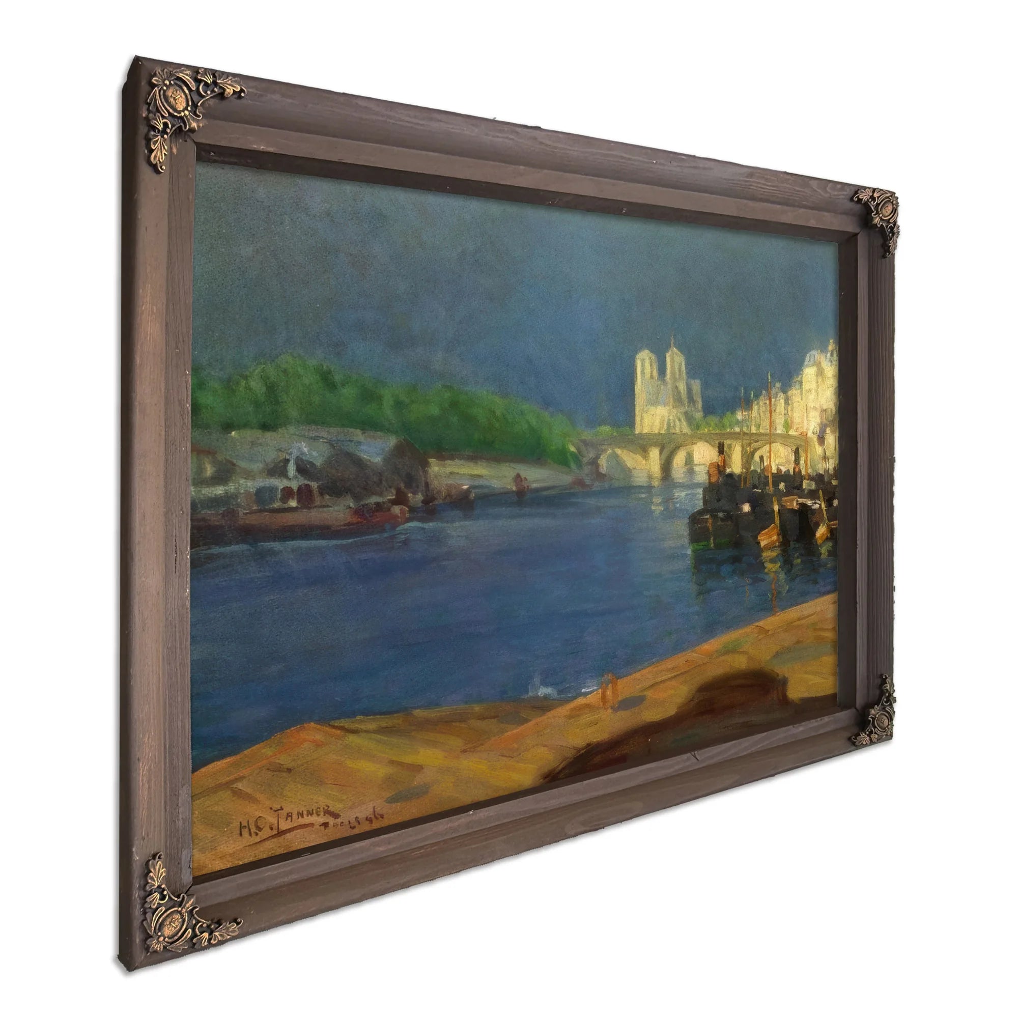 View Of The Seine Looking Toward Notre Dame By Henry Ossawa Tanner Fine Art Print