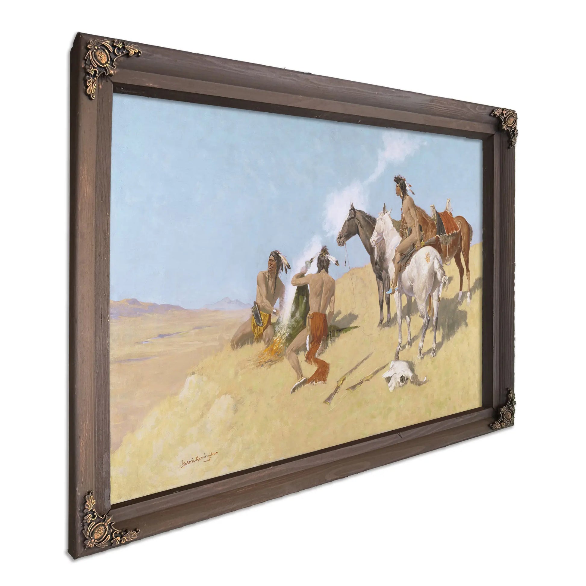 The Smoke Signal By Frederic S Remington  by Frederic Remington