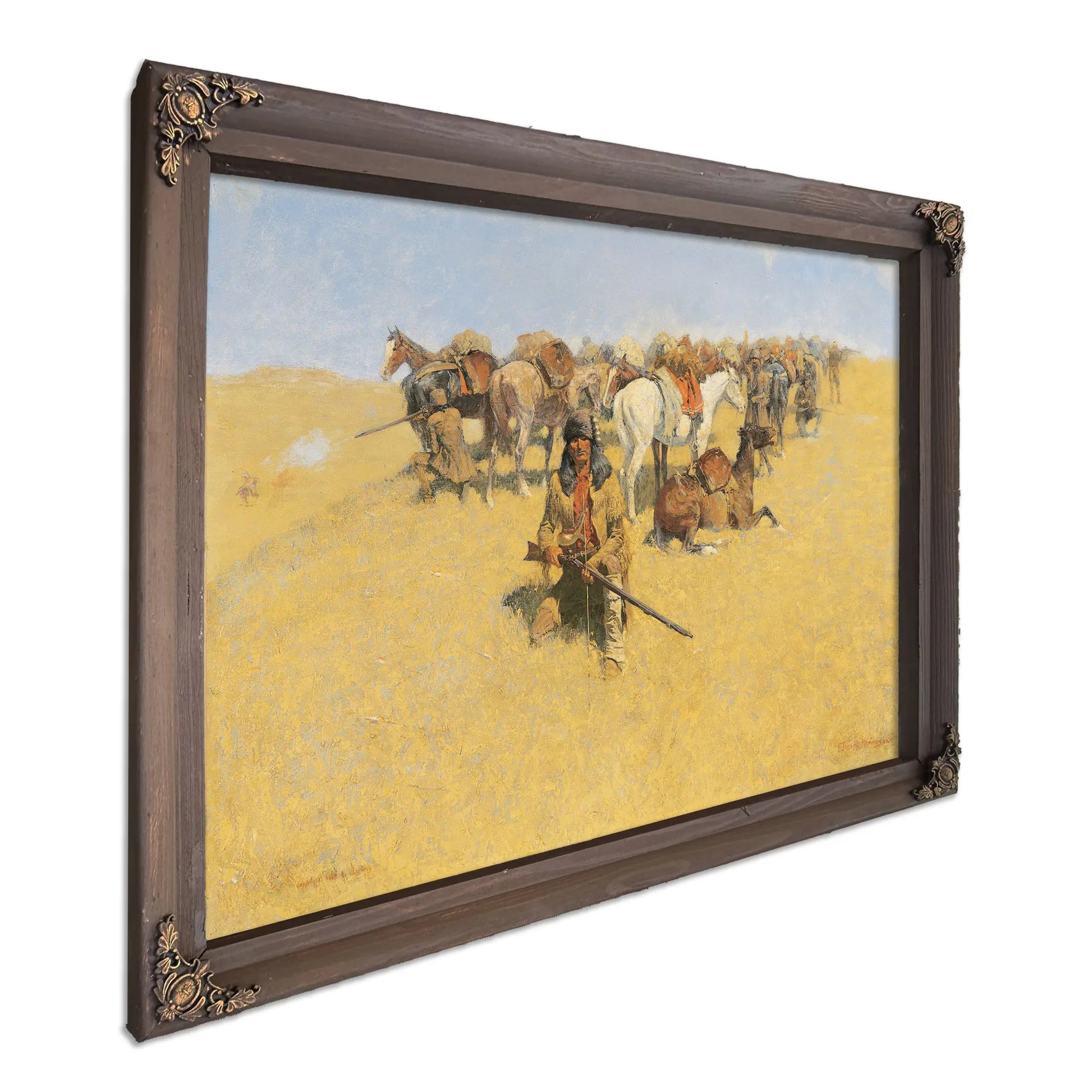 An Old Time Plains Fight by Frederic Remington