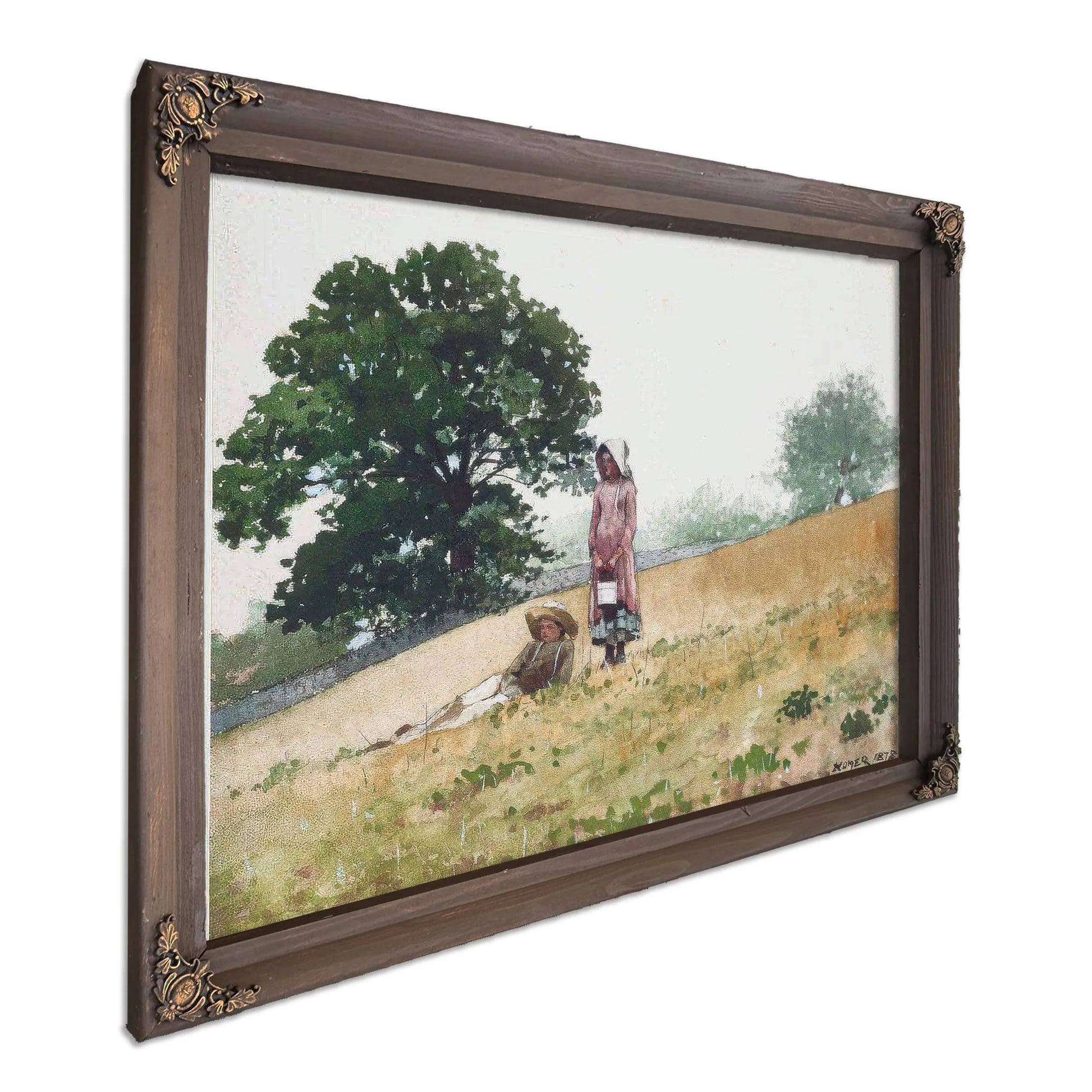 Boy And Girl On A Hillside 1878 By Winslow Homer Fine Art Print