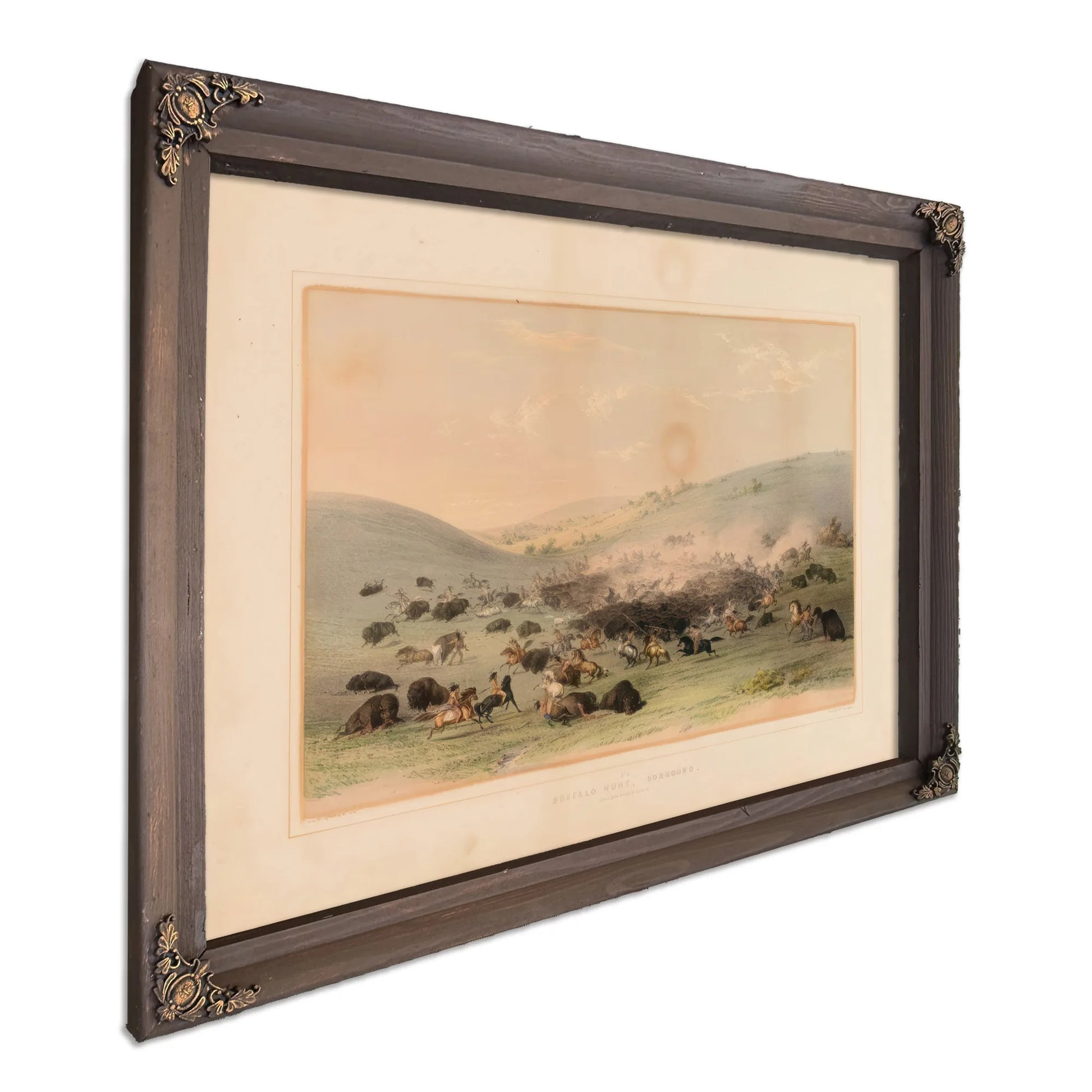 Buffalo Hunt Surround No. 9 By George Catlin Fine Art Print