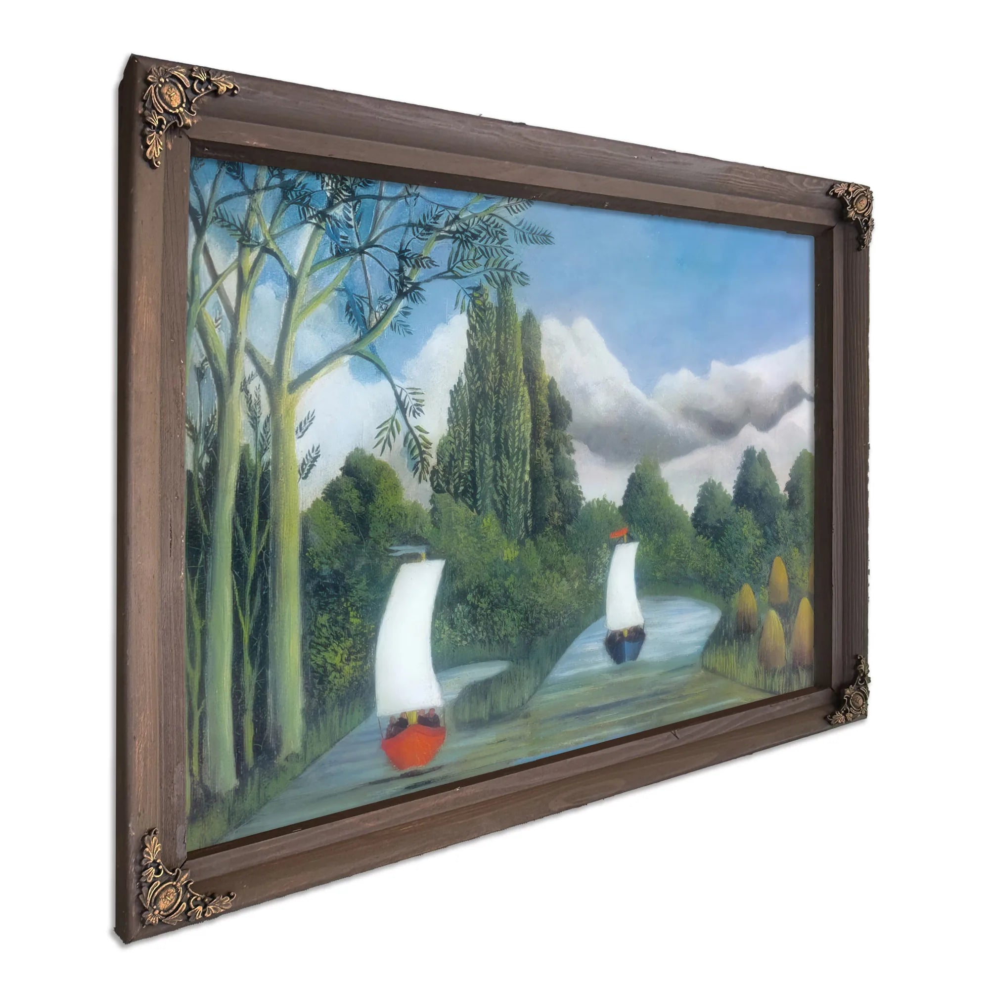 The Banks Of The Oise About 1908 By Henri Rousseau Fine Art Print