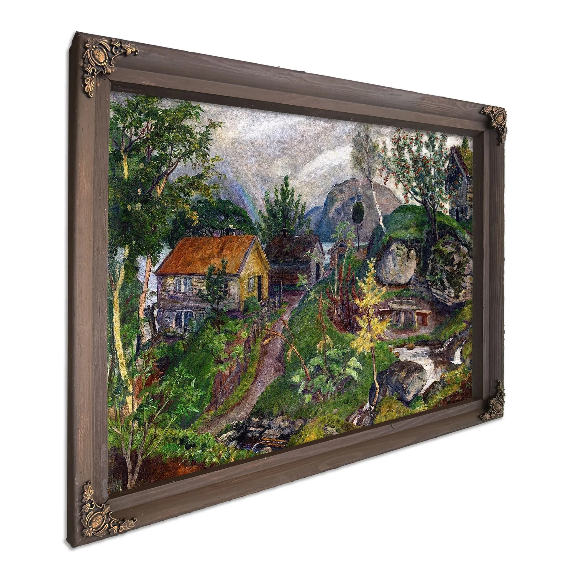 Sandalstrand With Rainbow By Nicolai Astrup Fine Art Print
