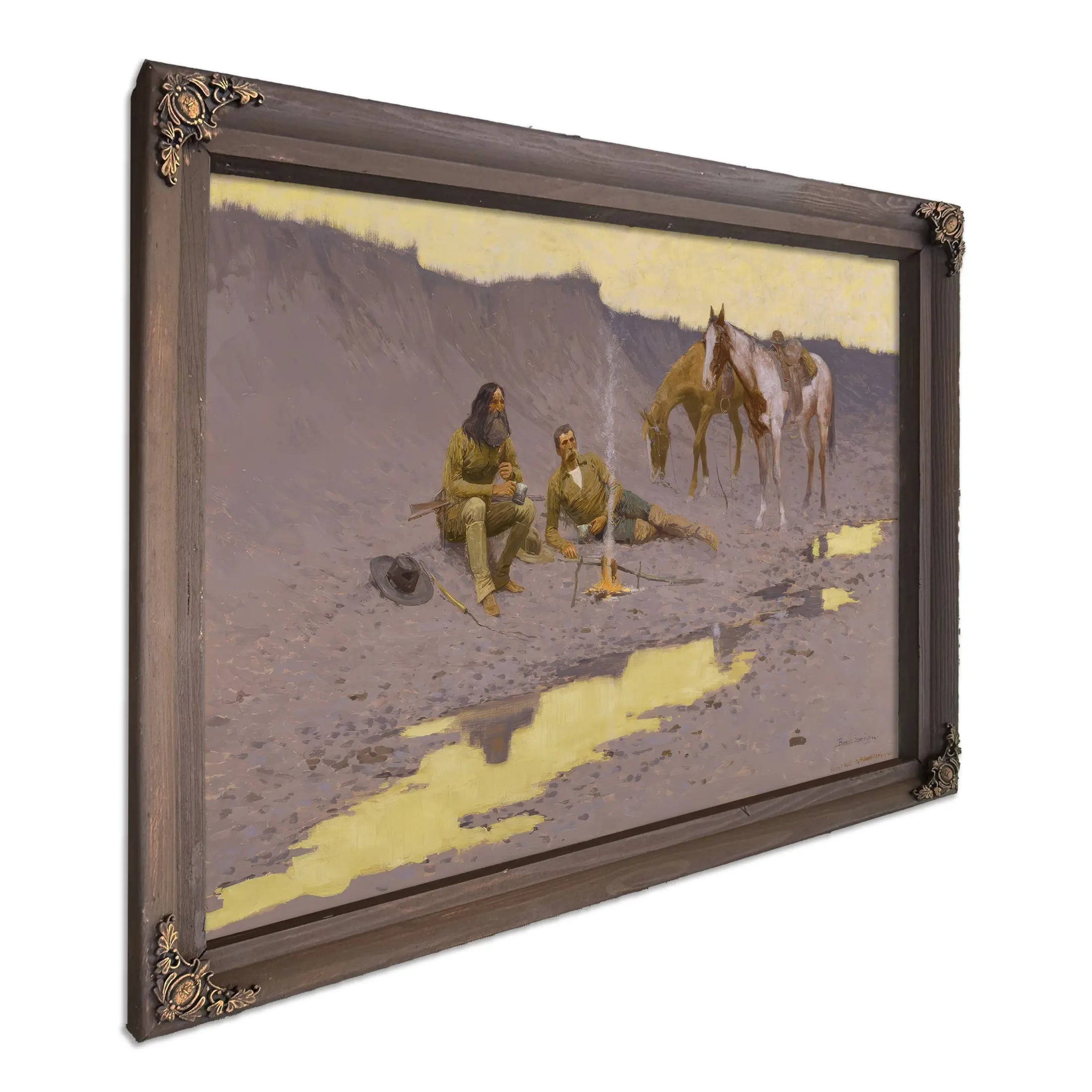 Frederic Remingtona New Year On The Cimarron by Frederic Remington