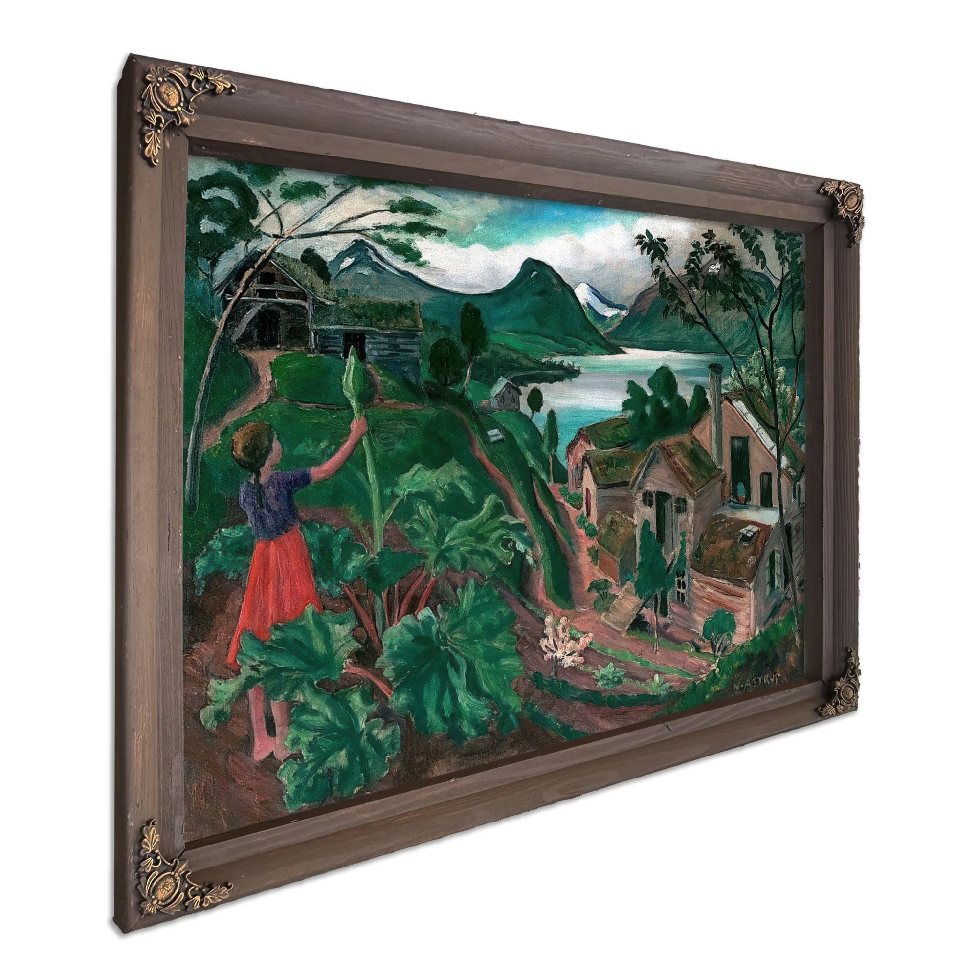 Rhubarb And Little Girl At Sandalstrand By Nicolai Astrup Fine Art Print