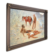 He Lay Where He Had Been Jerked Still As A Log by Frederic Remington
