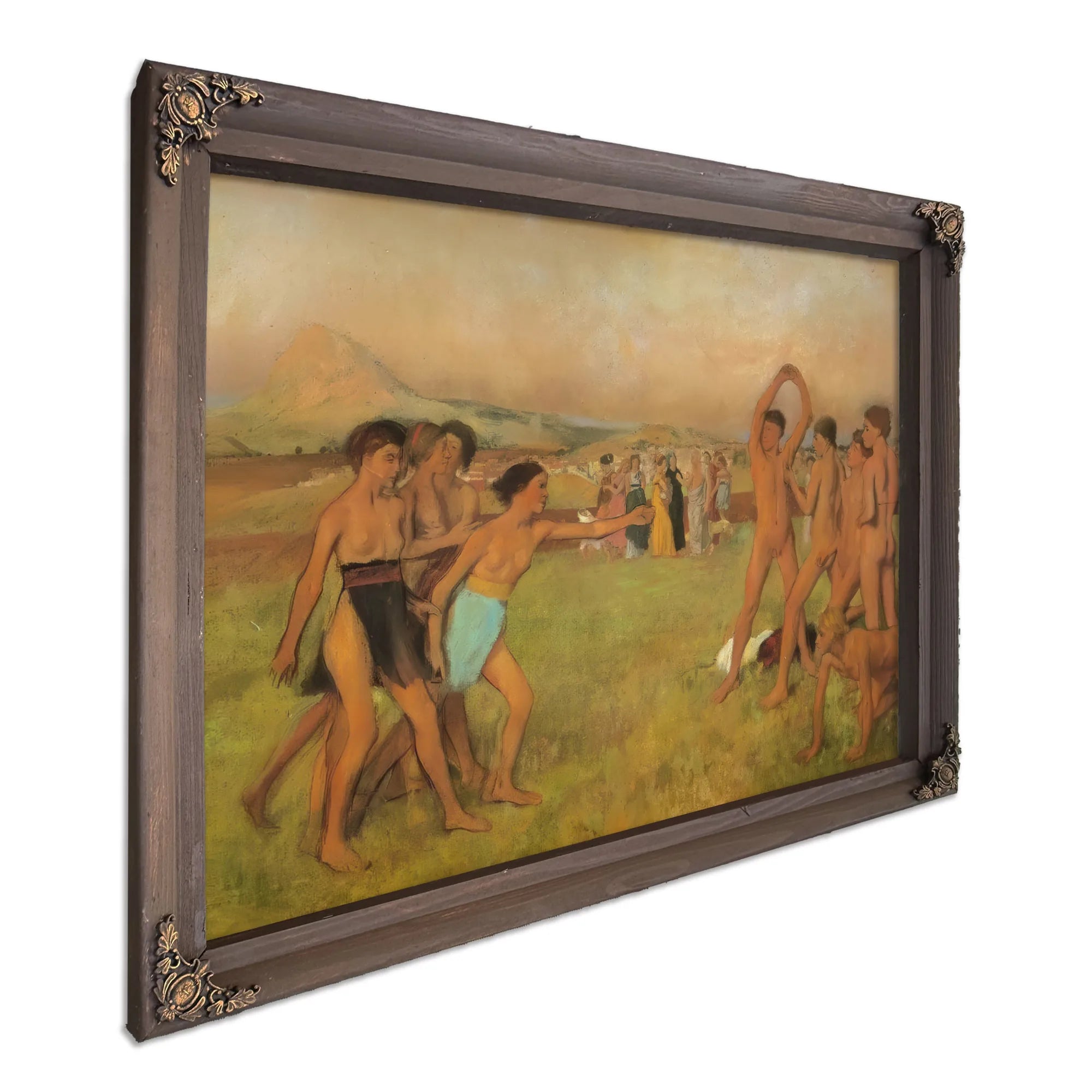 Spartan Girls And Boys Exercising By Edgar Degas Fine Art Print