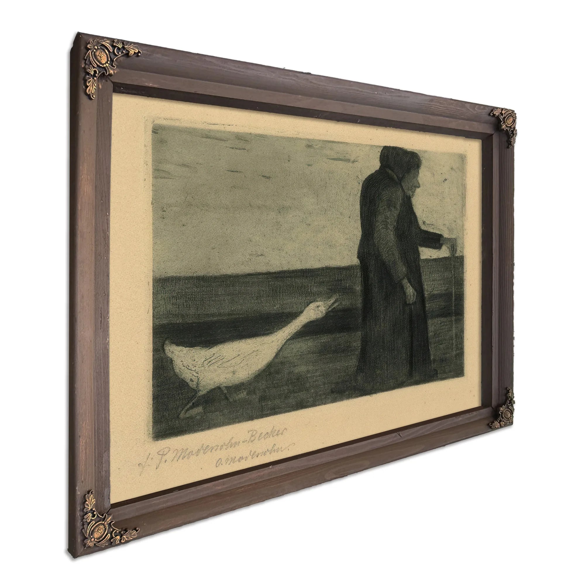 Woman With The Goose By Paula Modersohn Becker Fine Art Print