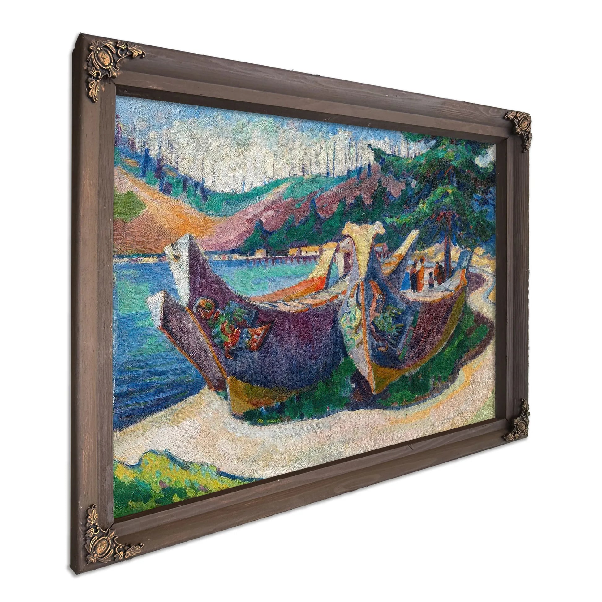 War Canoes Alert Bay 1912 By Emily Carr Fine Art Print