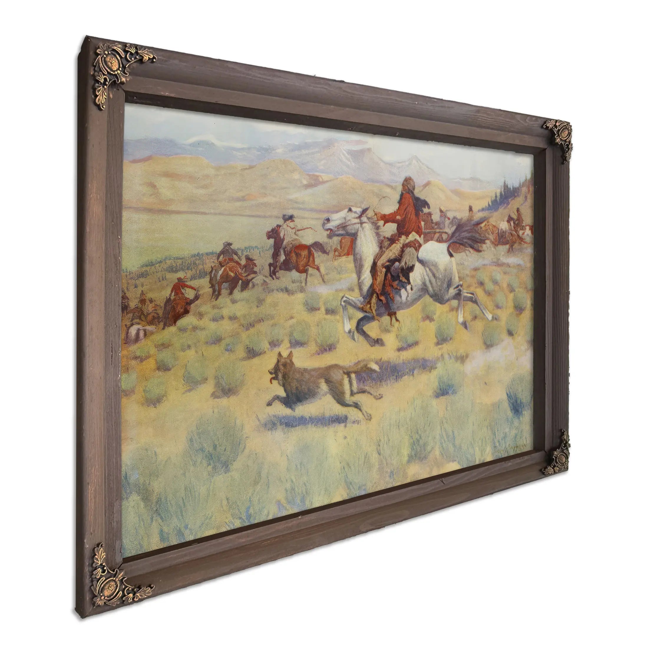 Hunting On The Prairie From Colliers Weekly Pub by Frederic Remington