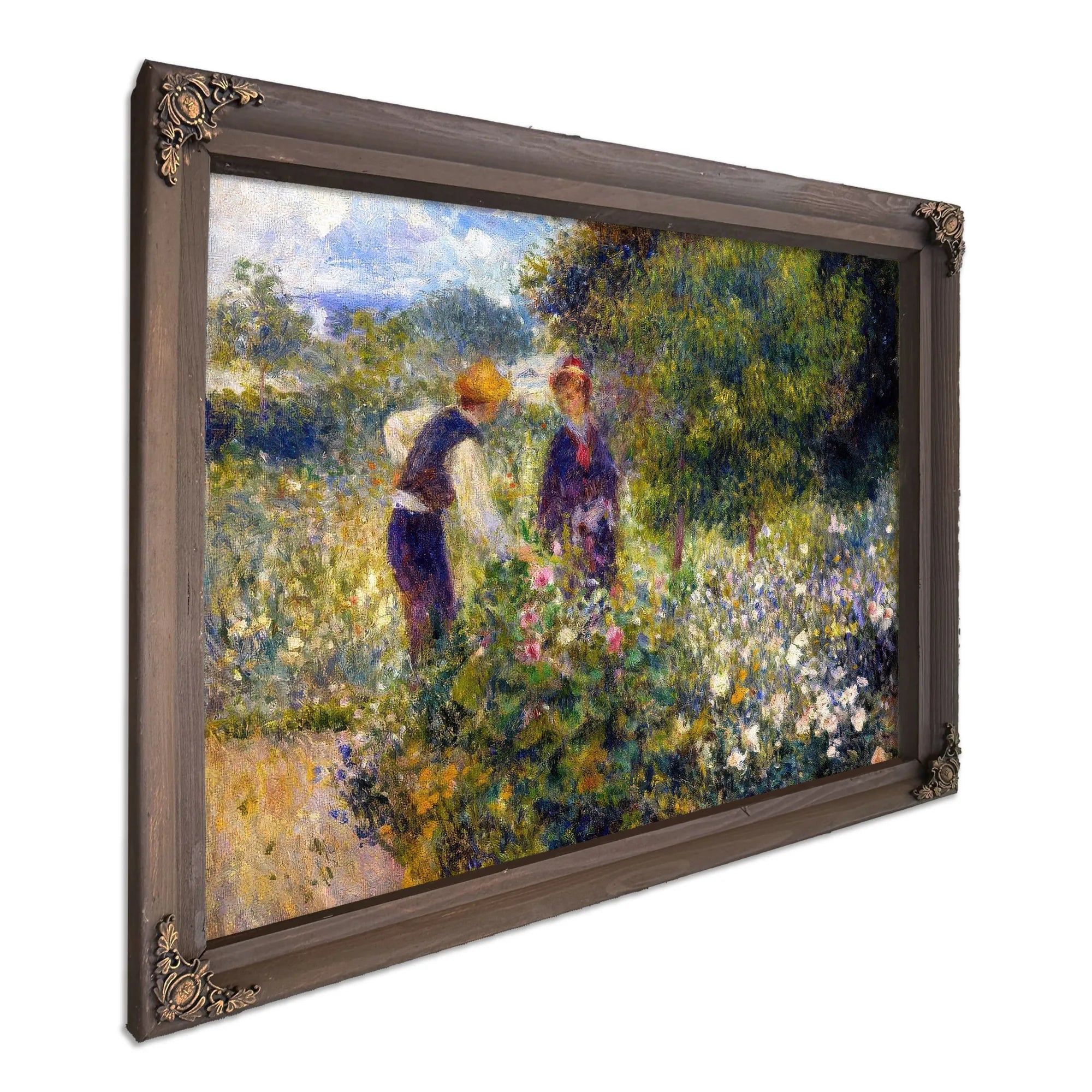 Picking Flowers By Pierre August Renoir Fine Art Print