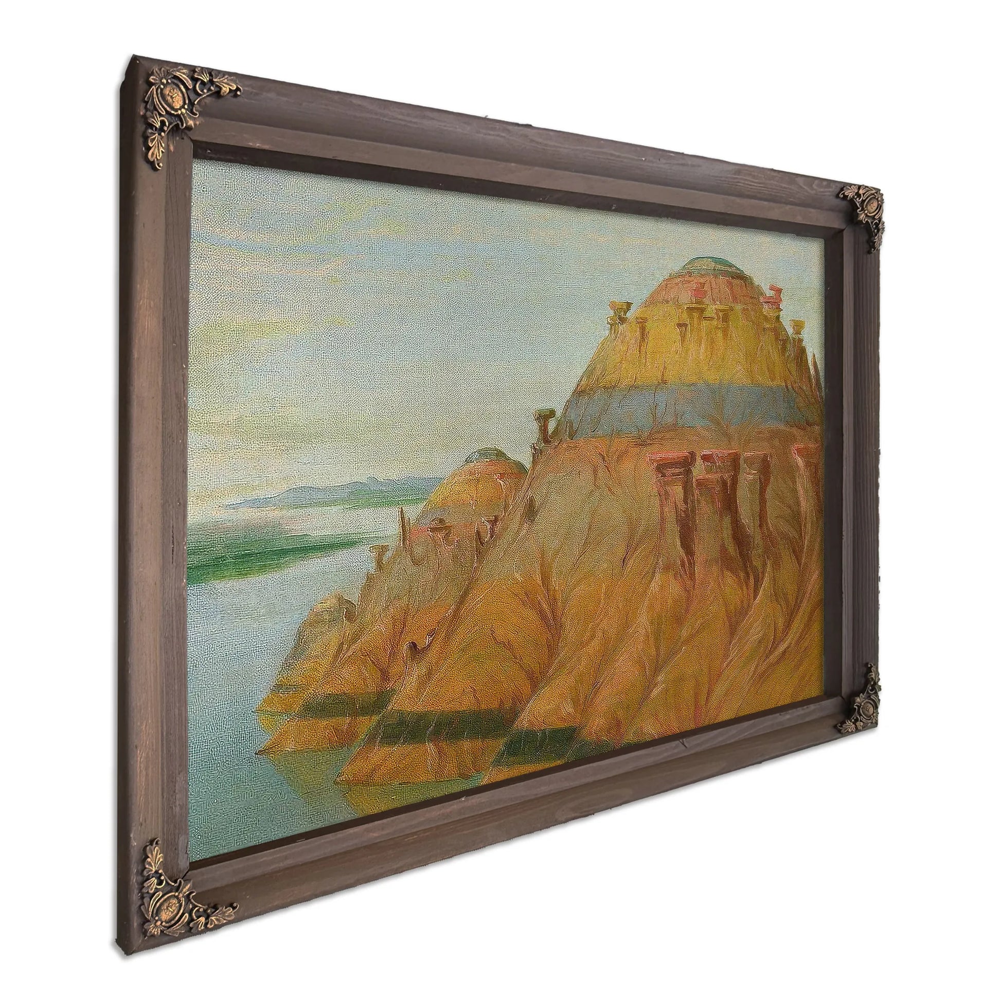 Picturesque Clay Bluff, 1700 Miles Above St. Louis' By George Catlin Fine Art Print