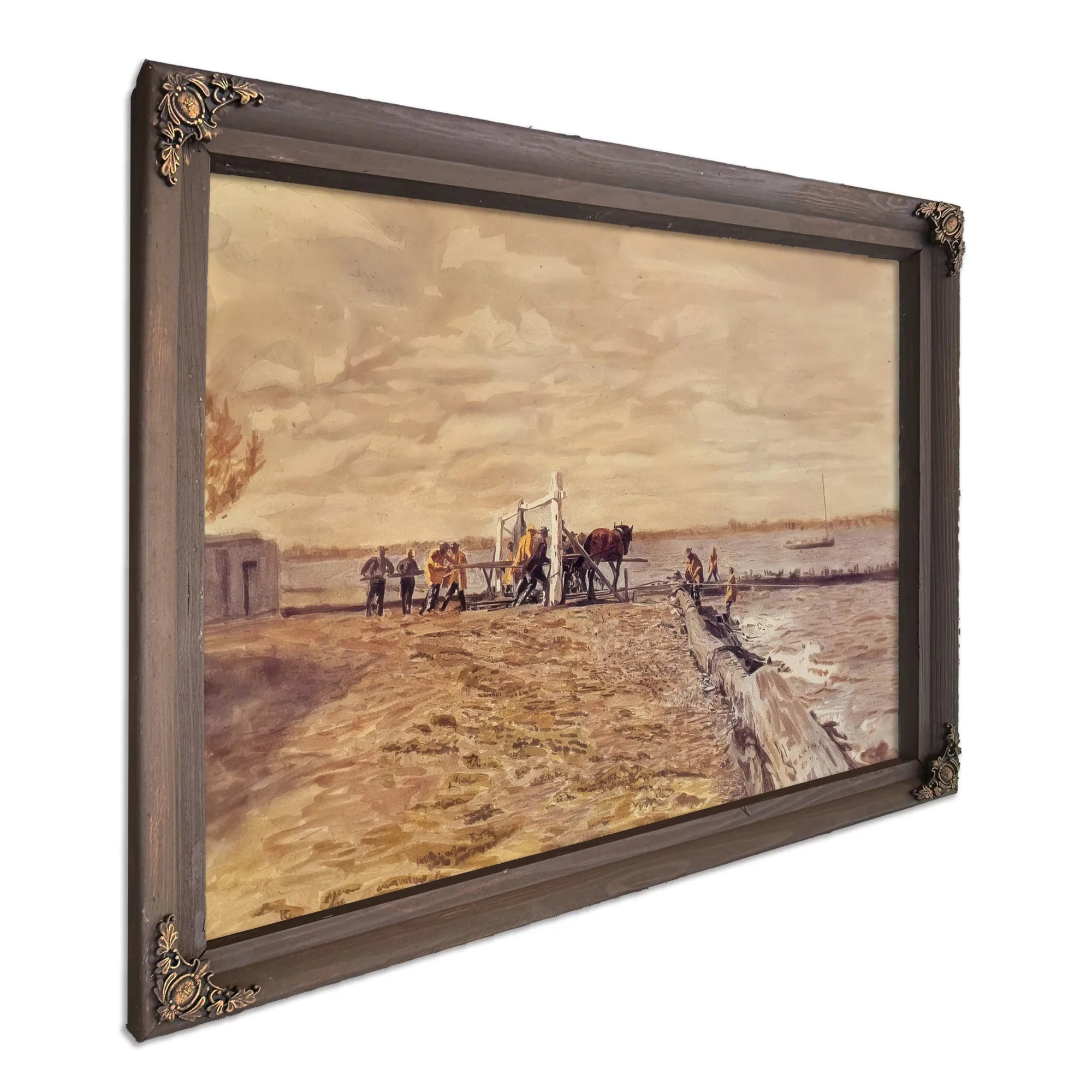 Drawing The Seine By Thomas Eakins Fine Art Print