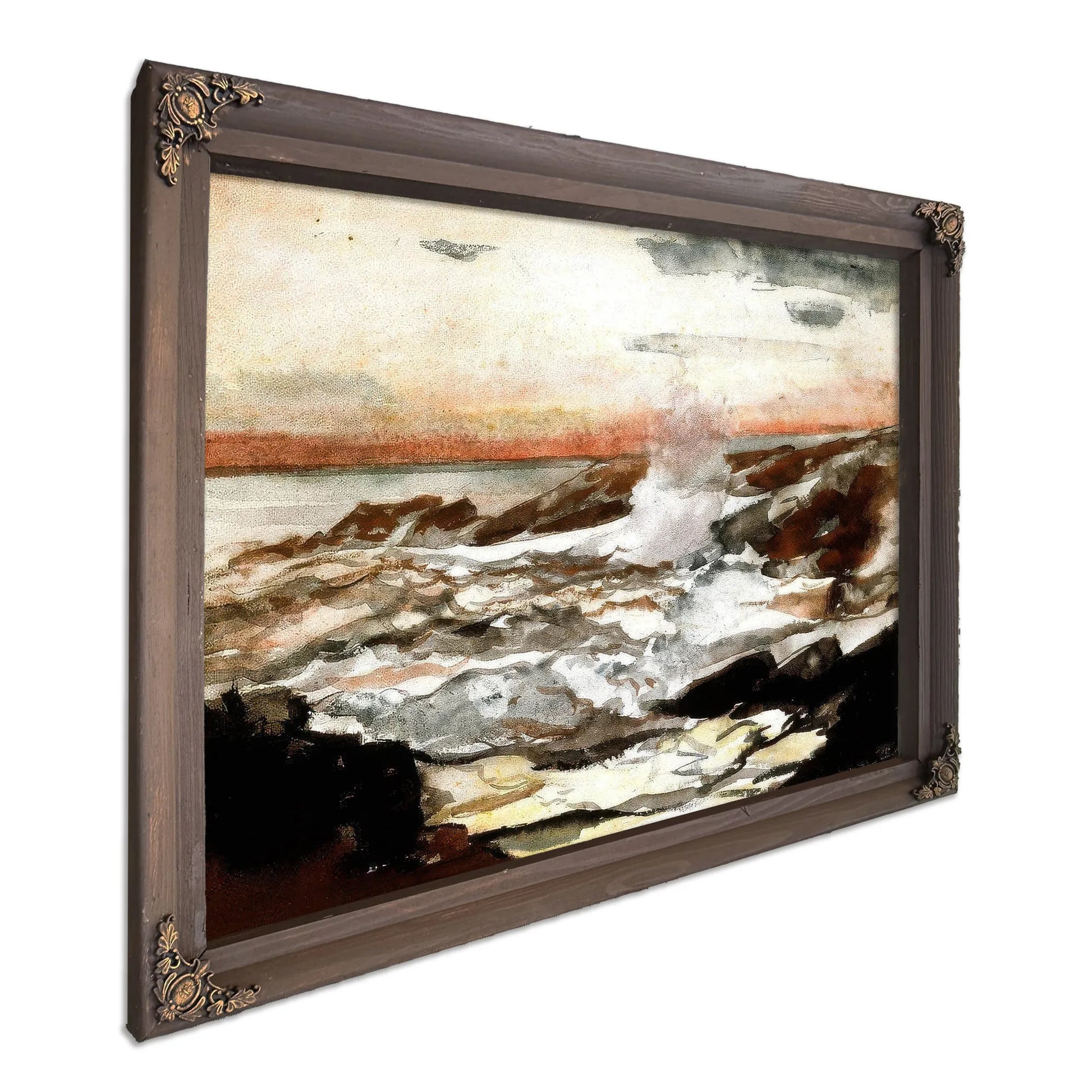 Prout's Neck Surf On Rocks By Winslow Homer Fine Art Print