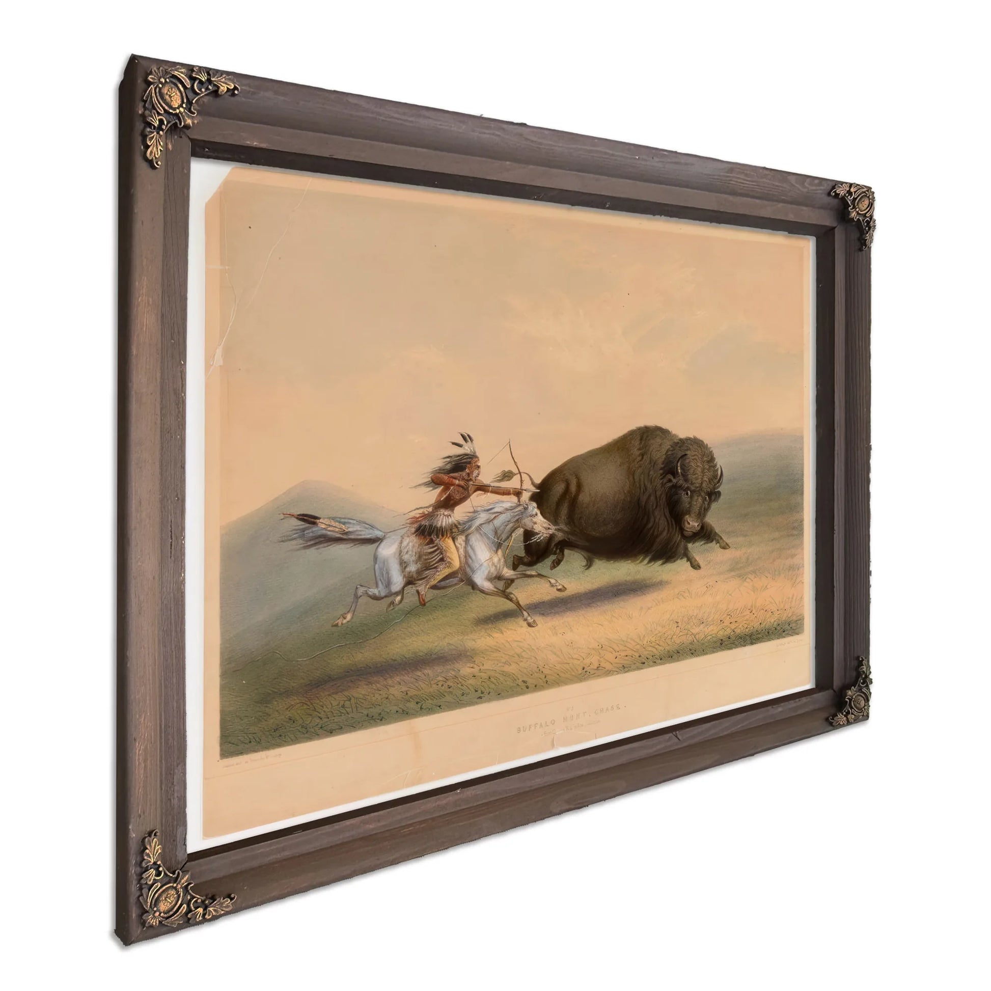 Buffalo Hunt, Chase No. 6 By George Catlin Fine Art Print