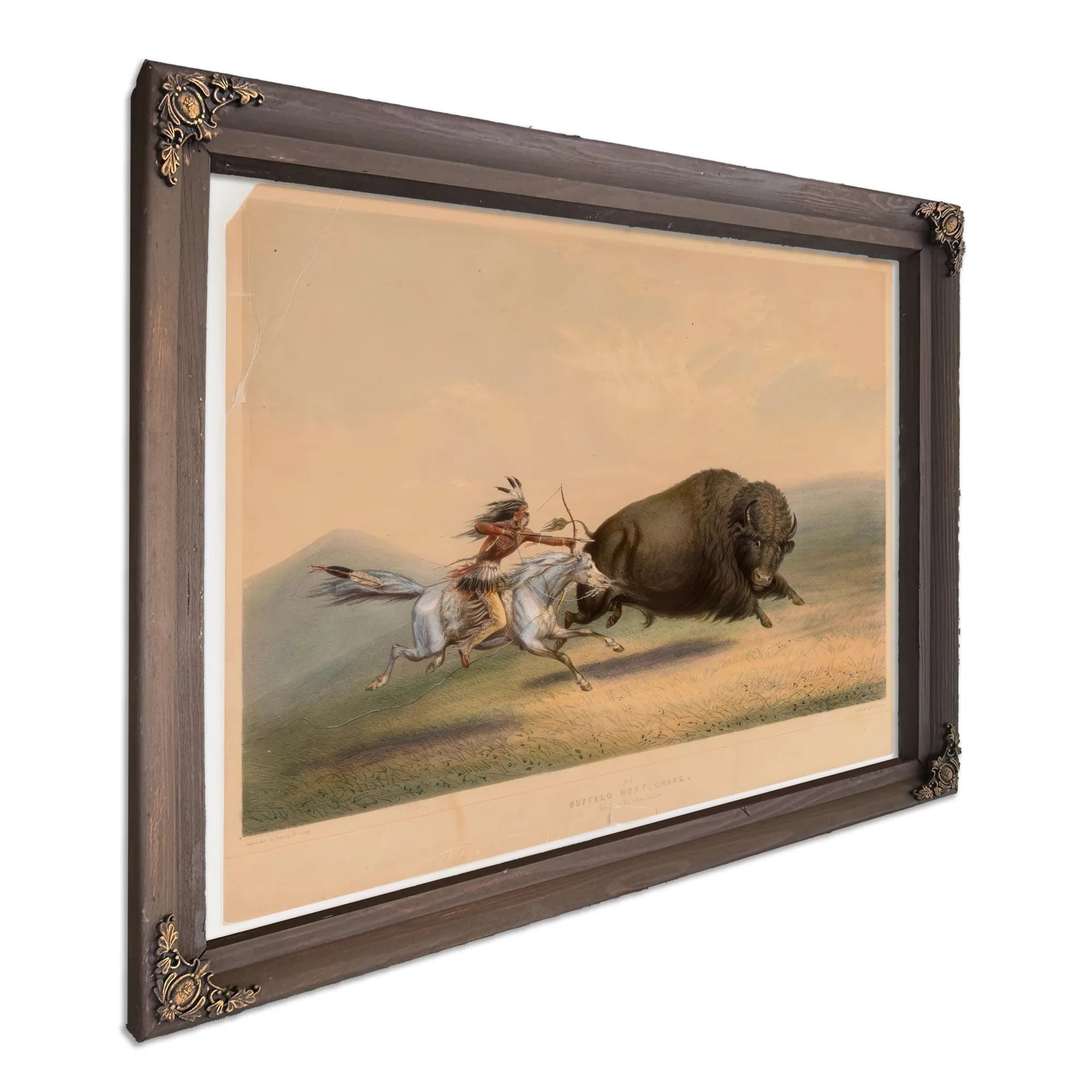 Buffalo Hunt, Chase No. 6 By George Catlin Fine Art Print