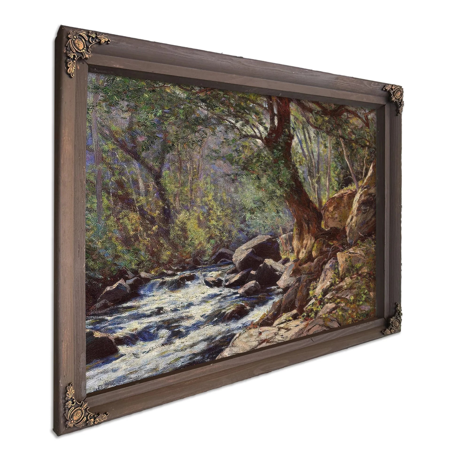 A Tranquil Stream In A Forest Interior By William Wendt Fine Art Print