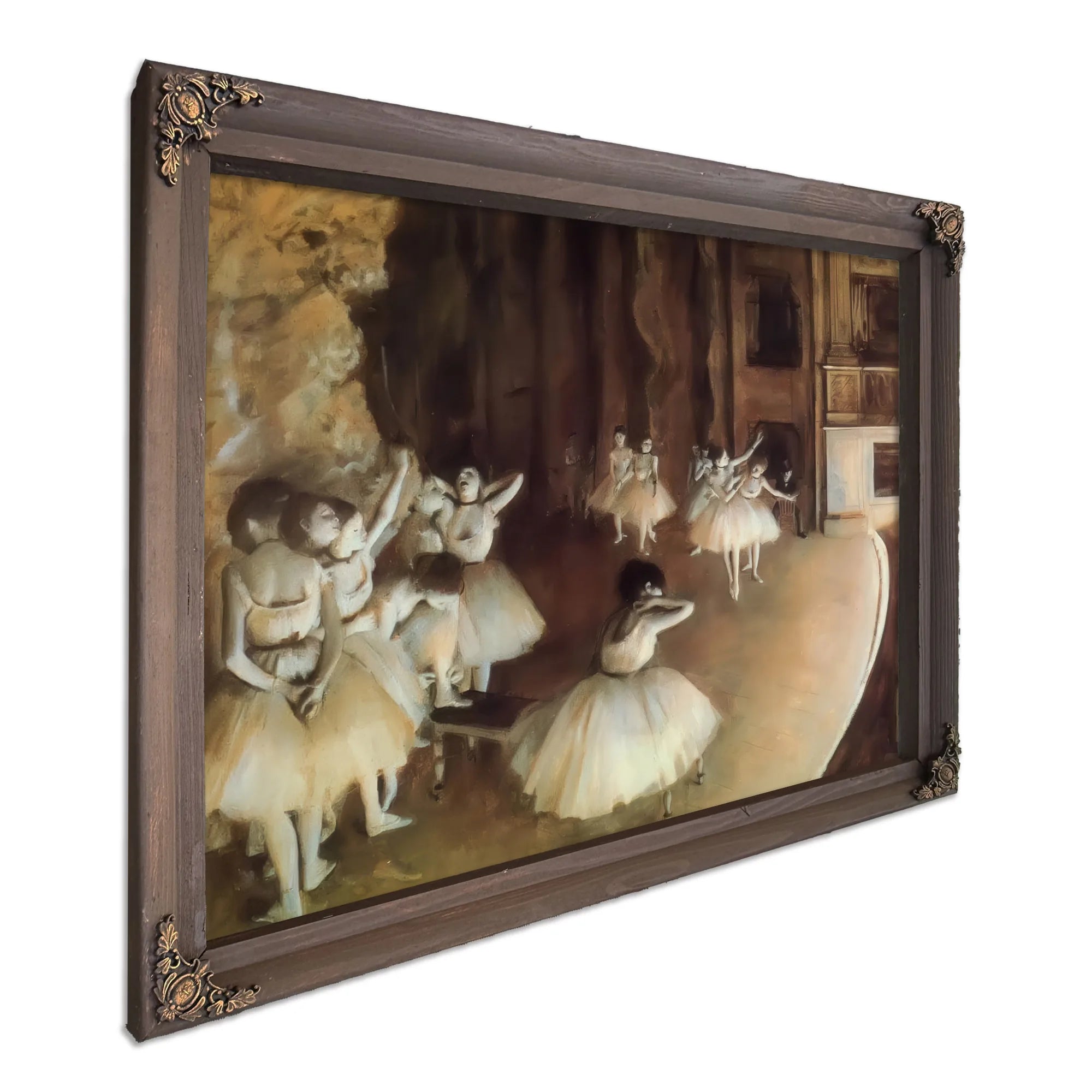 Rehearsal Of A Ballet On Stage By Edgar Degas Fine Art Print