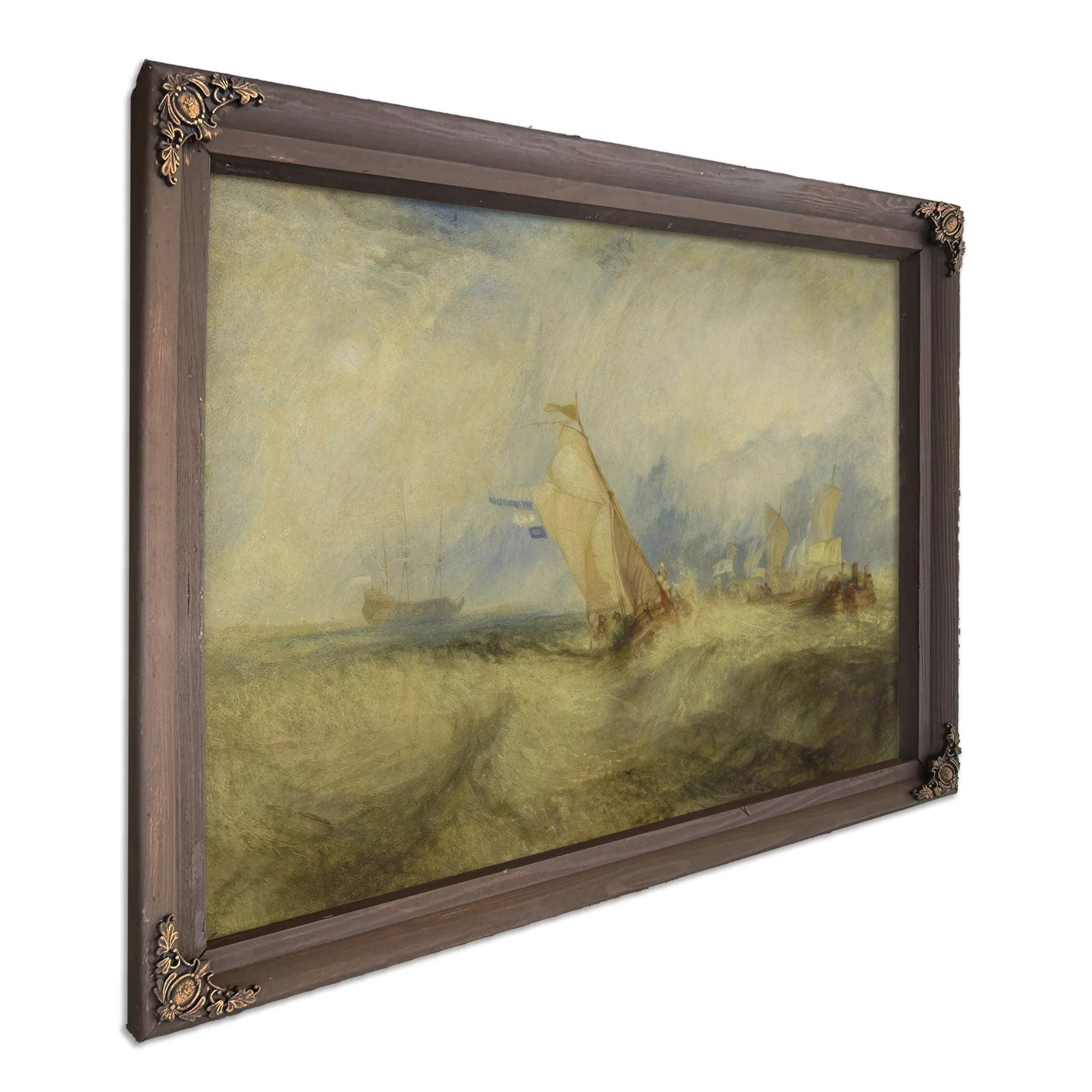 Van Tromp Going About To Please His Masters Ships A Sea Getting A Good Wetting By Joseph Mallord William Turner Fine Art Print