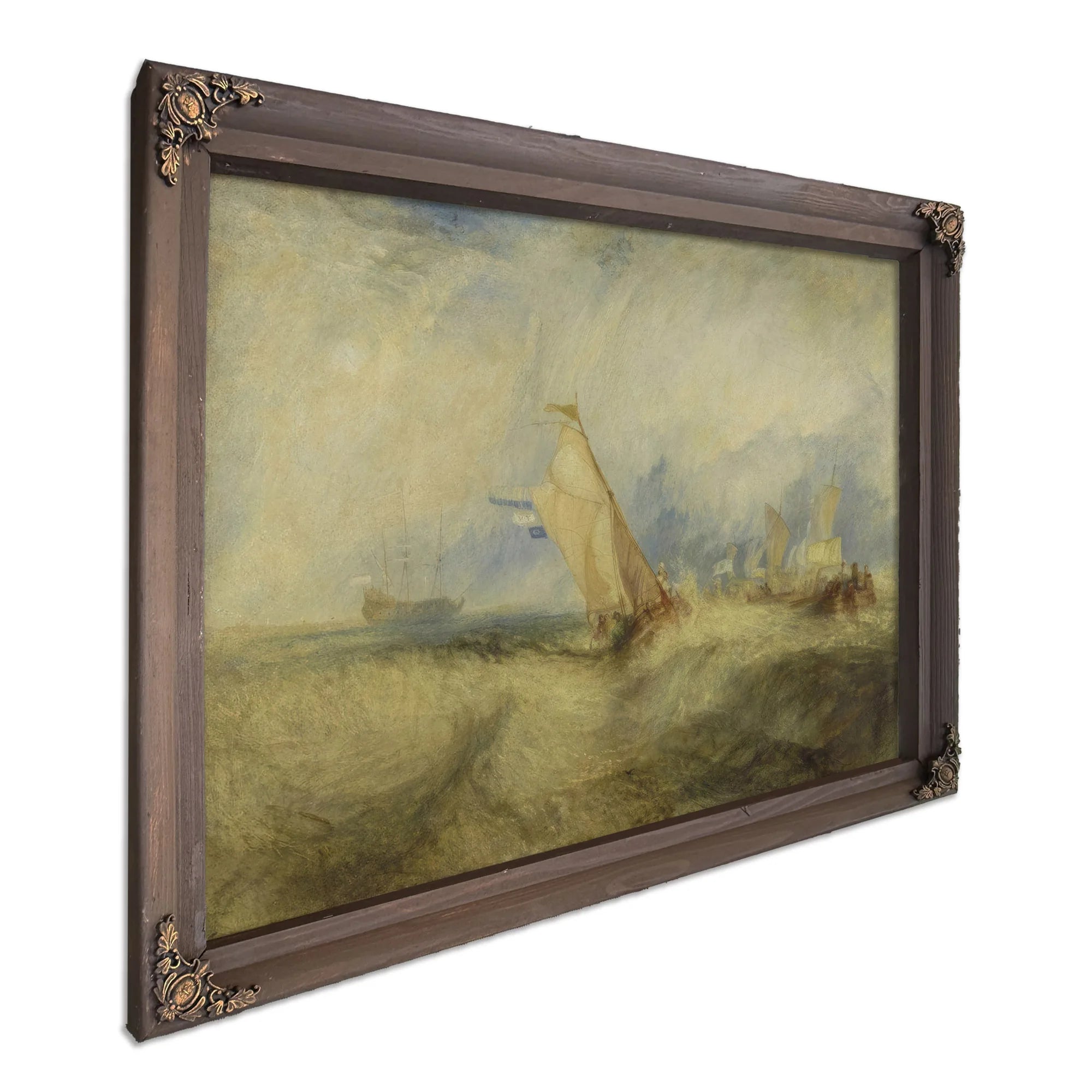 Van Tromp Going About To Please His Masters Ships A Sea Getting A Good Wetting By Joseph Mallord William Turner Fine Art Print