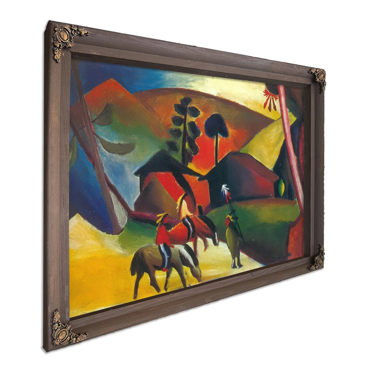 Indian Riding A Horse By August Macke Fine Art Print
