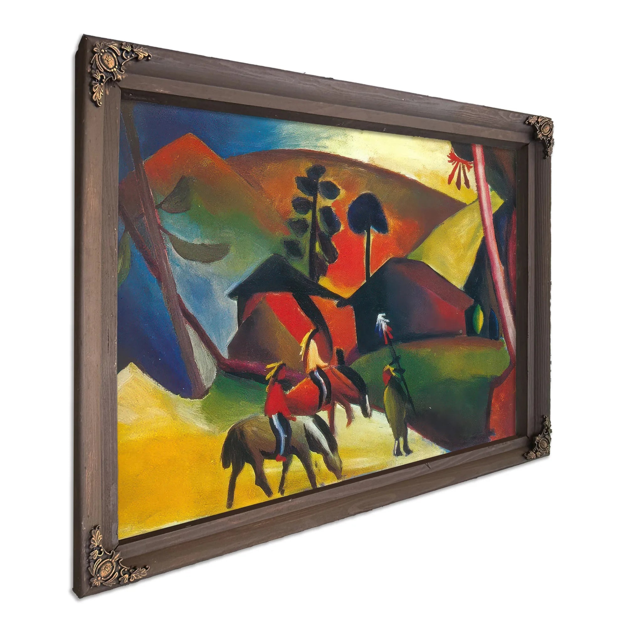 Indian Riding A Horse By August Macke Fine Art Print