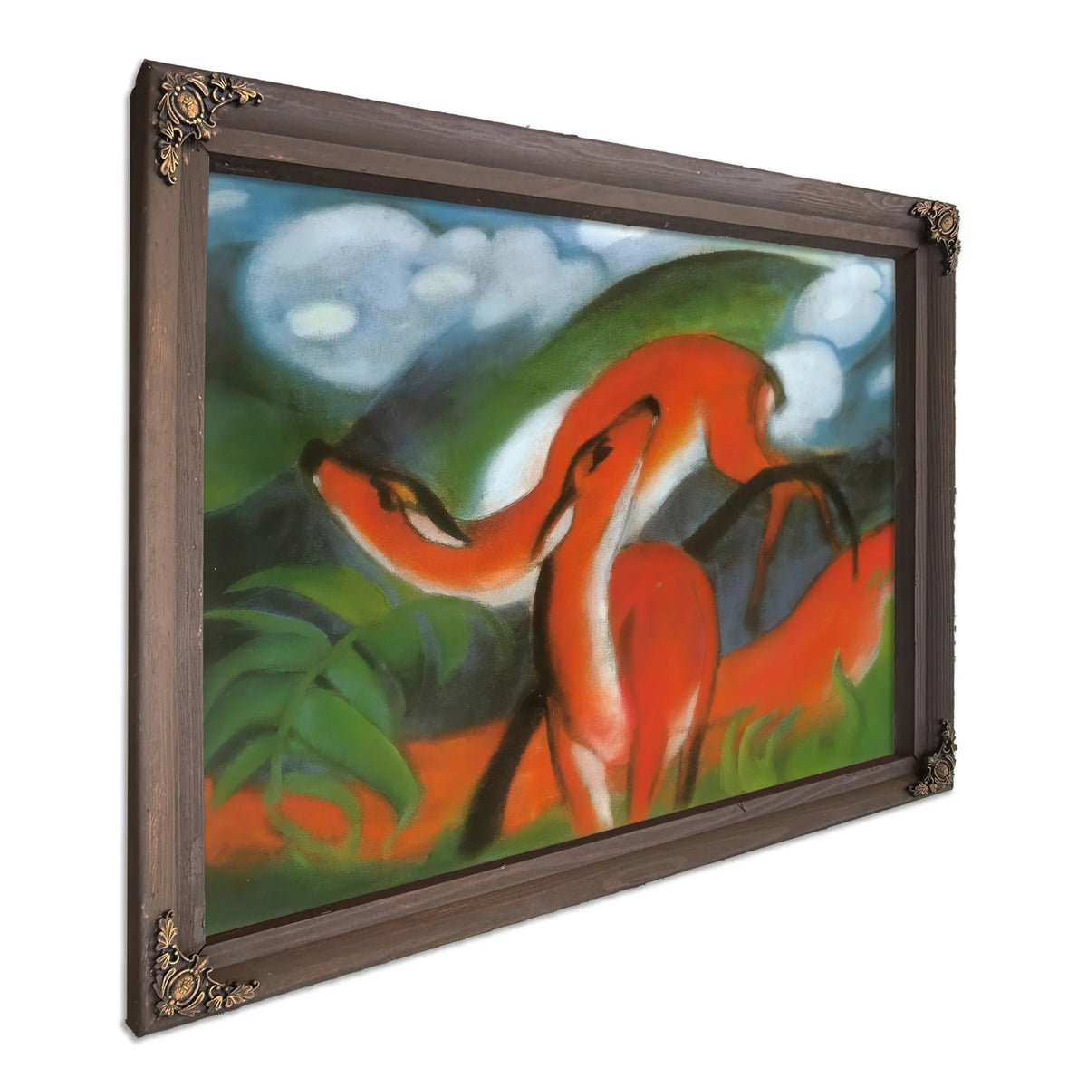 The Red Deer Ii By Franz Marc Fine Art Print