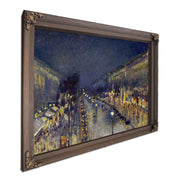The Boulevard Montmartre At Night 1897 By Camille Pissarro Fine Art Print