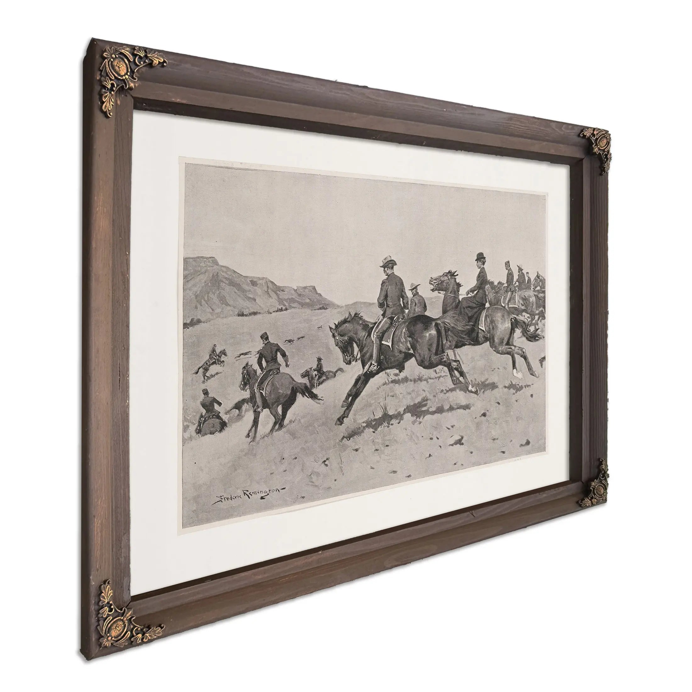 Winter Pastimes At An Armys Post In The Southwest A Run With The Hounds by Frederic Remington