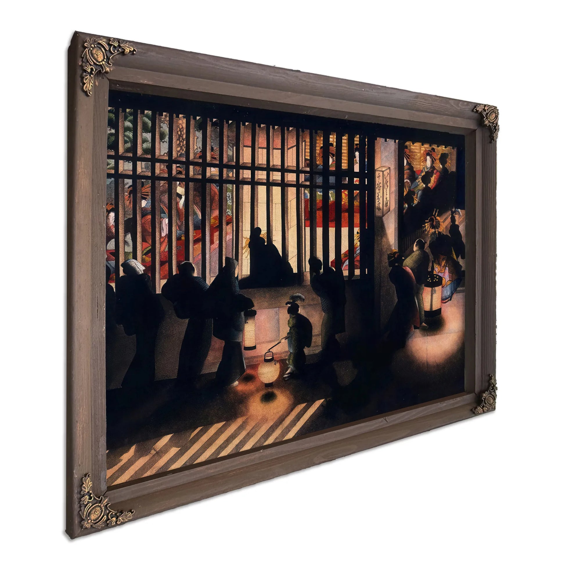 Night Scene In The Yoshiwara 1850 By Katsushika Oi Fine Art Print
