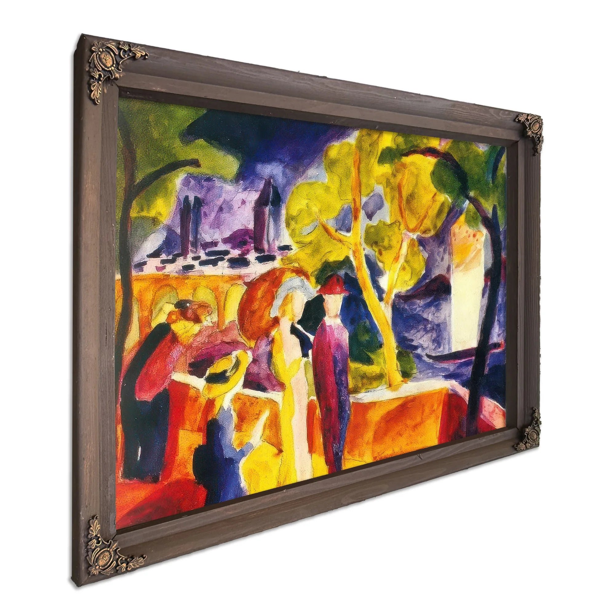 Strollers At The Lake By August Macke Fine Art Print