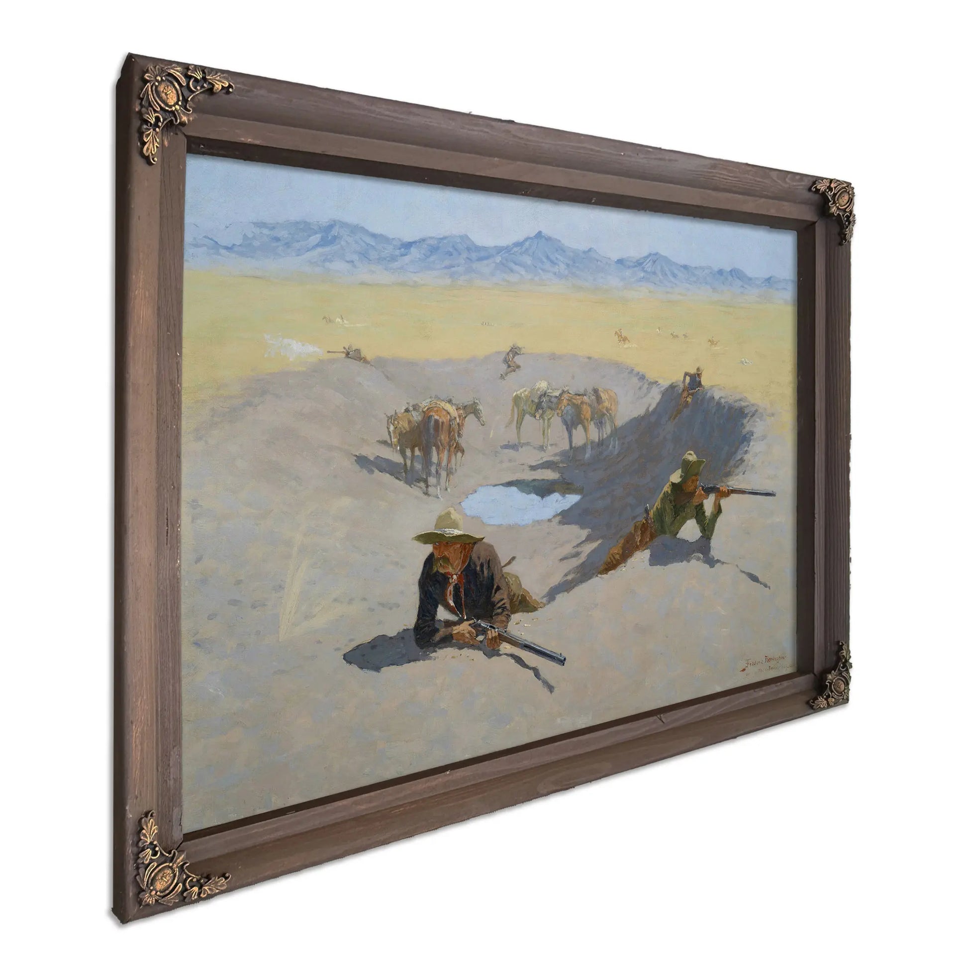 Fight For The Waterhole  by Frederic Remington