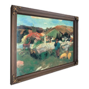 Breton Landscape With Pigs By Paul Gauguin Fine Art Print