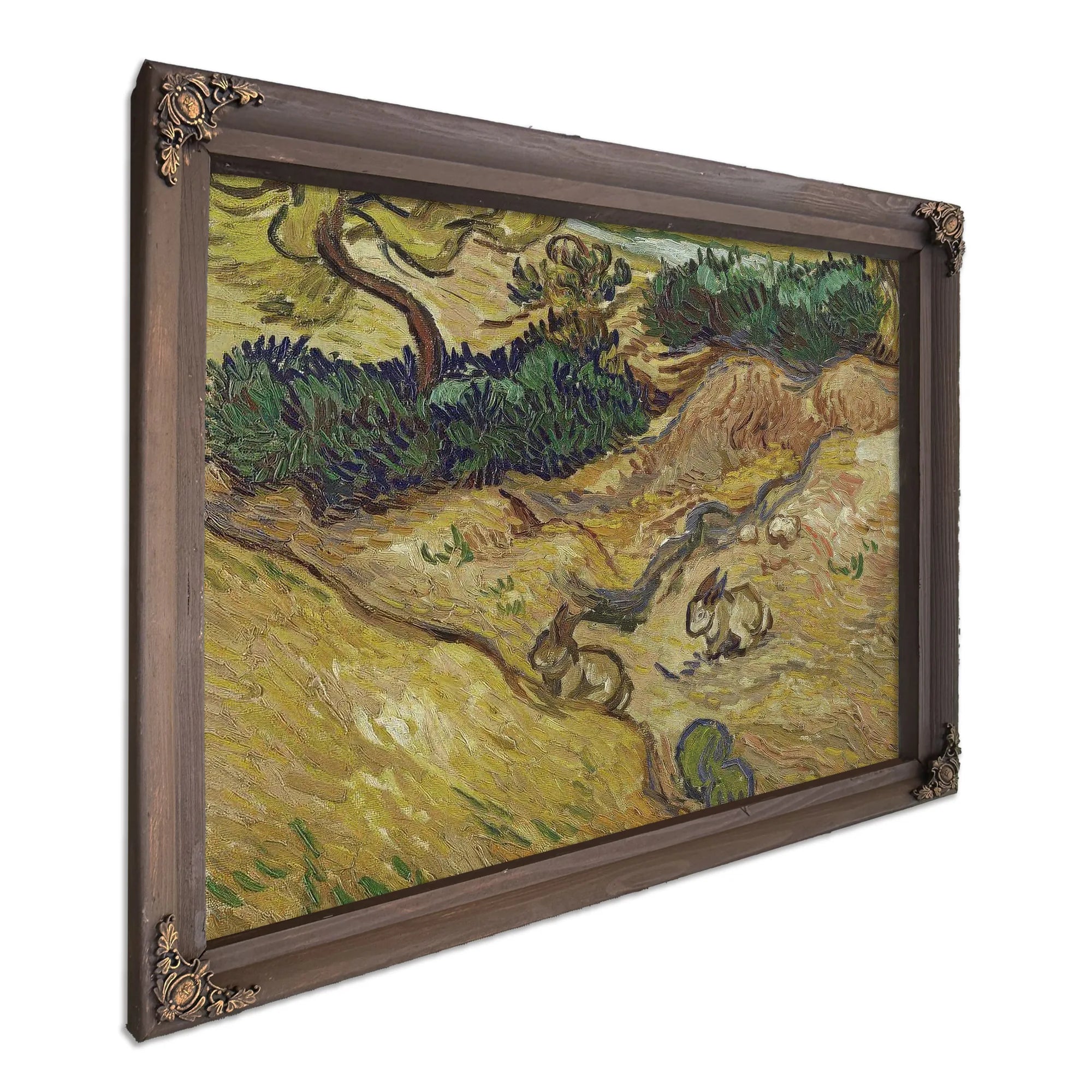 Landscape With Rabbits By Vincent Van Gogh Fine Art Print