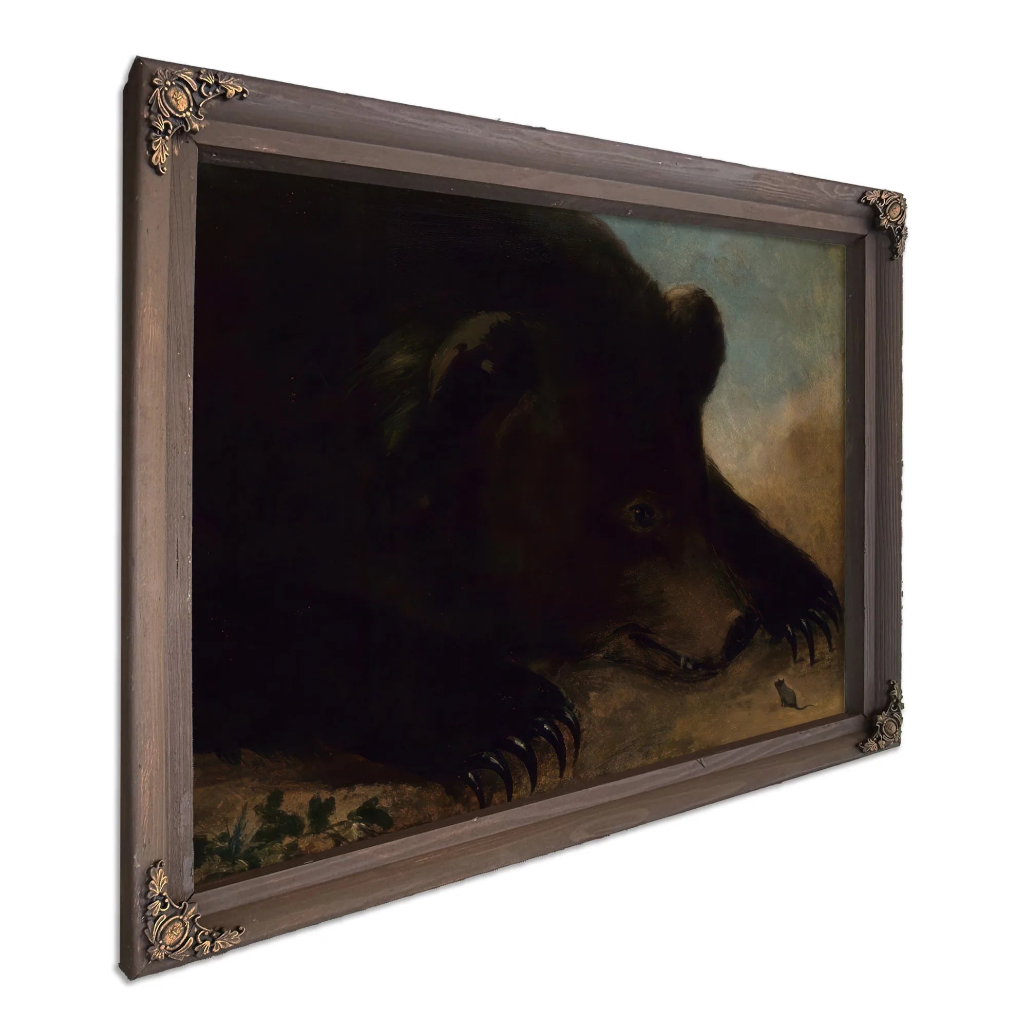 Portraits Of A Grizzly Bear And Mouse, Life Size By George Catlin Fine Art Print