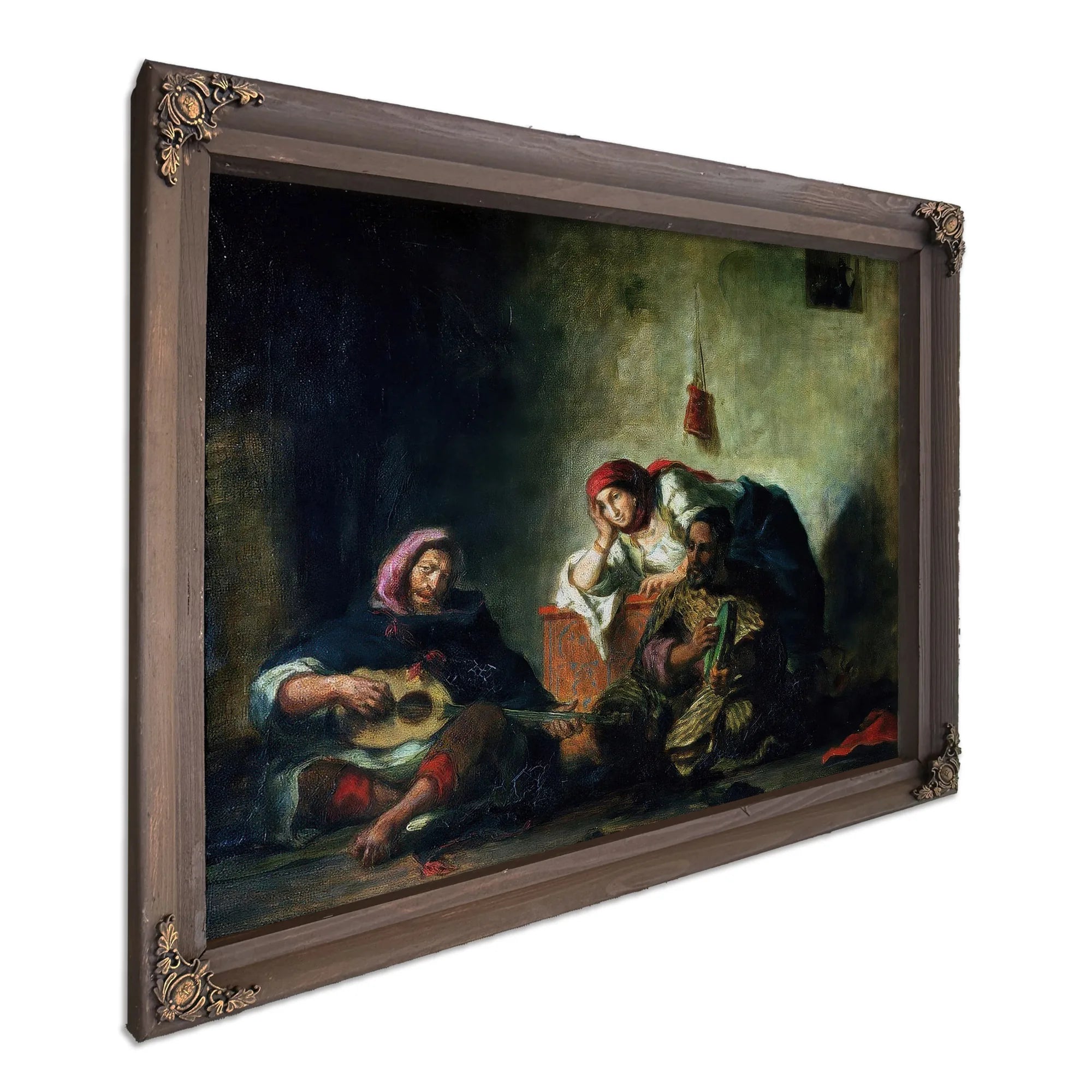 Jewish Musicians In Mogador By Ferdinand Victor Eugene Delacroix Fine Art Print
