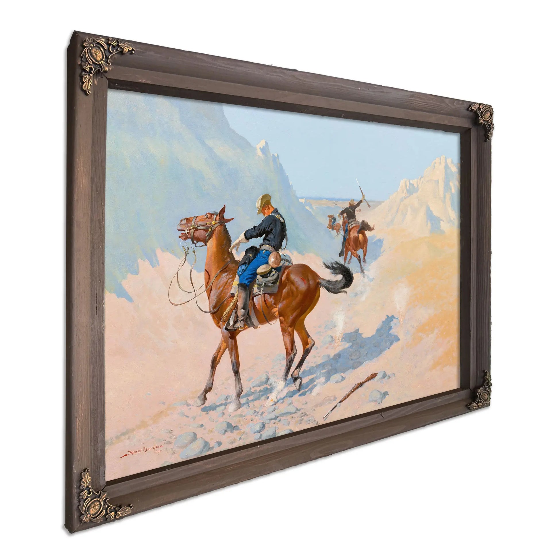 The Advance Guard Or The Military Sacrifice The Ambush  by Frederic Remington