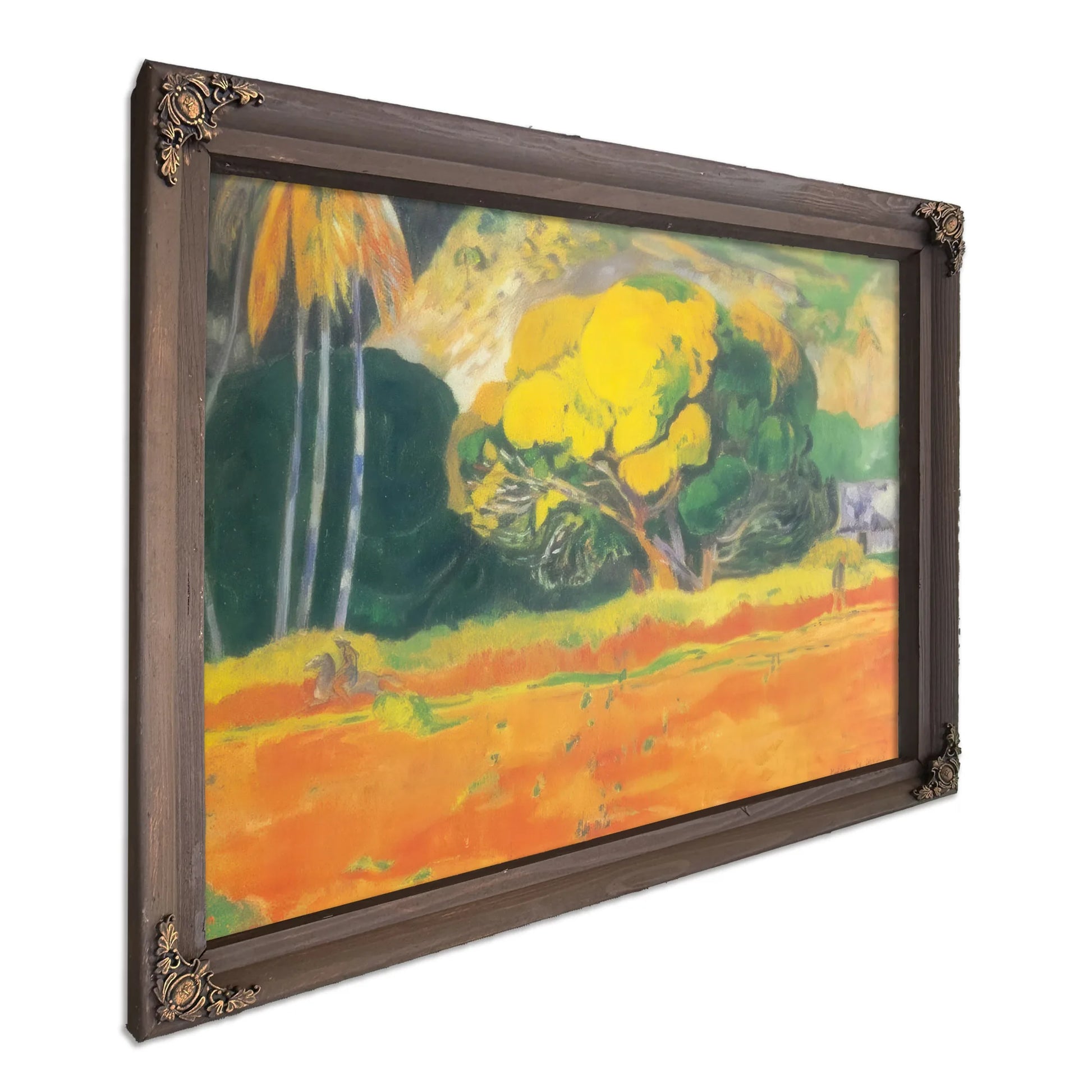 Fatata Te Moua( At Foot Of The Mountain ) Or The Big Tree By Paul Gauguin Fine Art Print