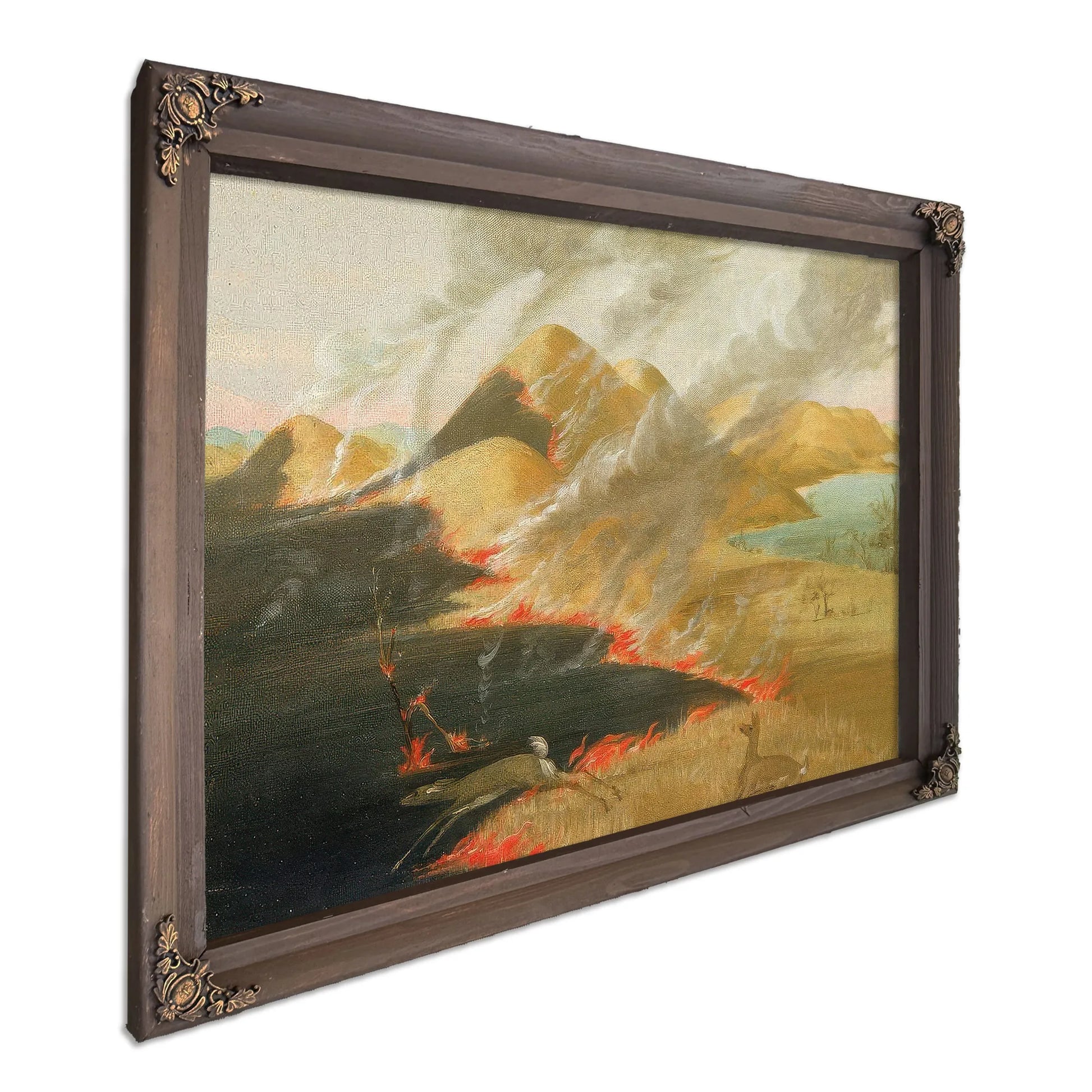 Prairie Bluffs Burning By George Catlin Fine Art Print