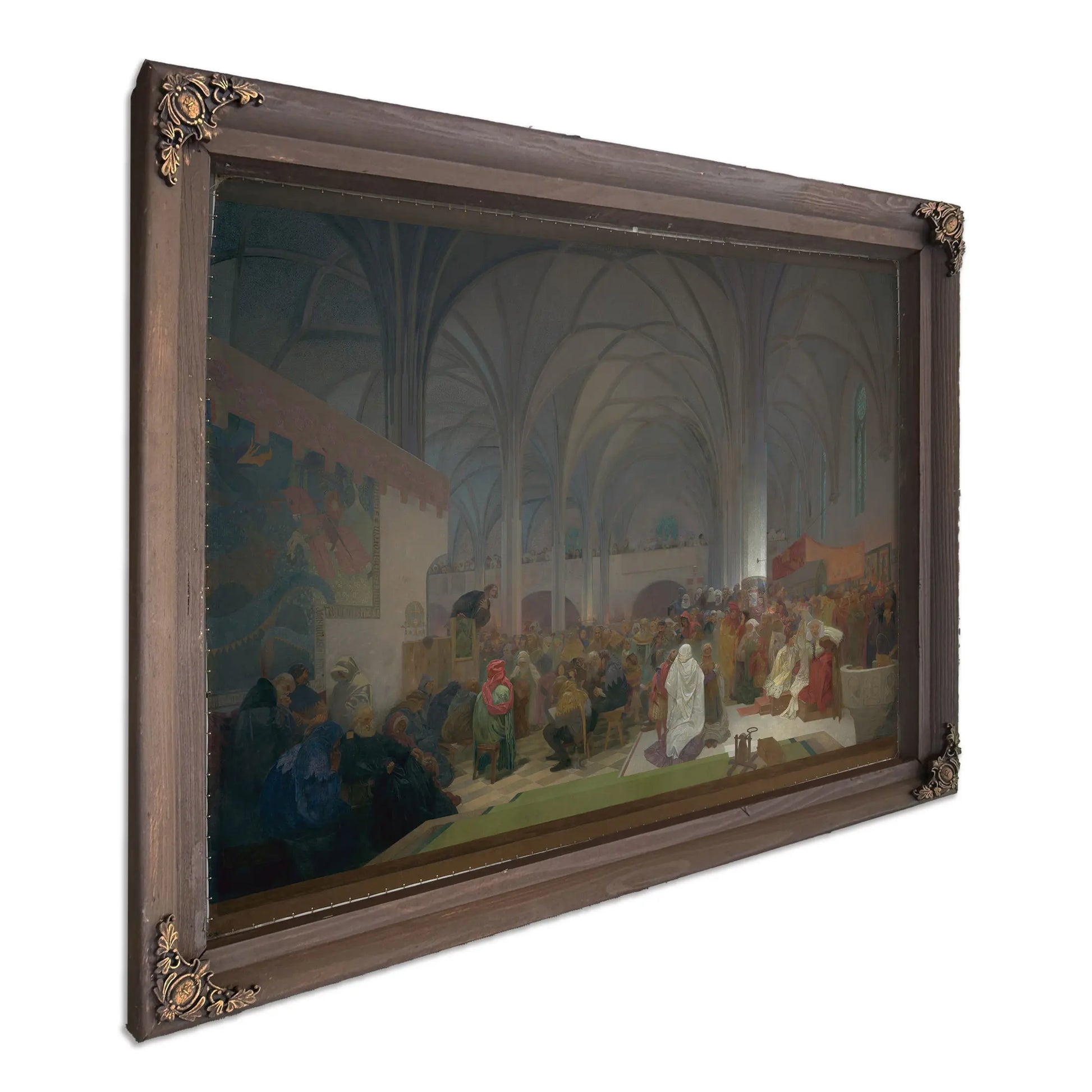 Master Jan Hus Preaching by Alphonse Mucha