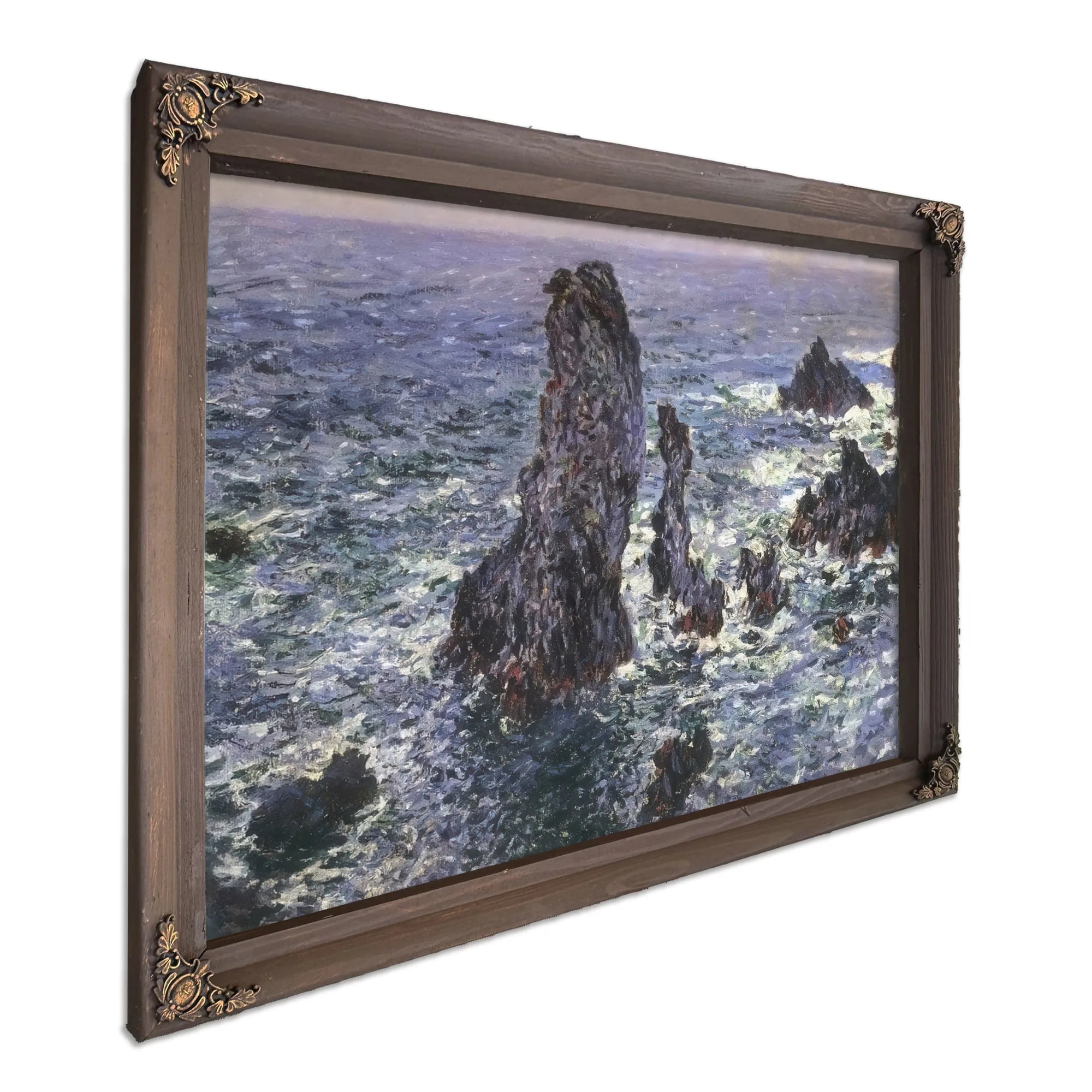 Pyramids At Belle Ile By Claude Monet Fine Art Print