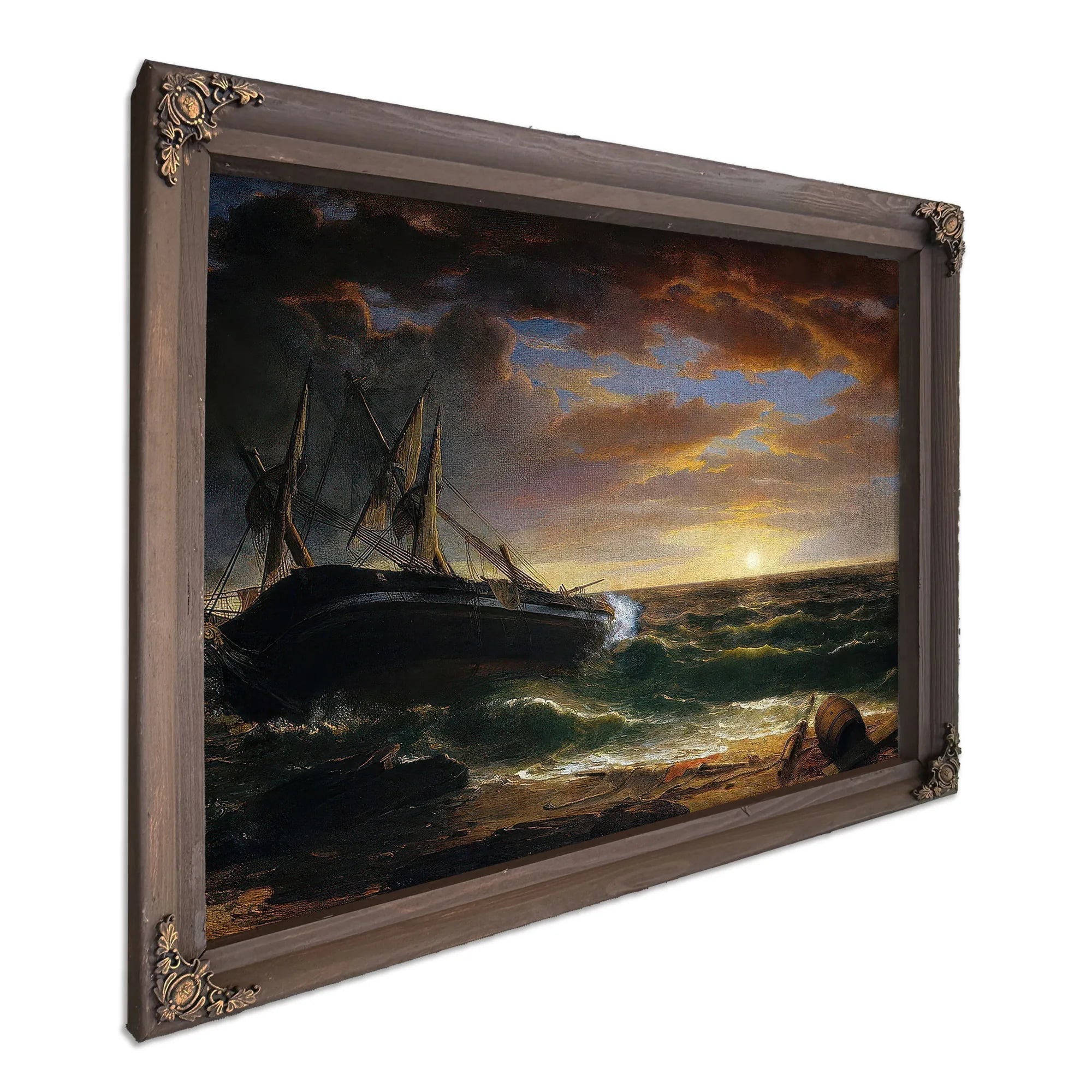 The Stranded Ship By Asher B Durand Fine Art Print