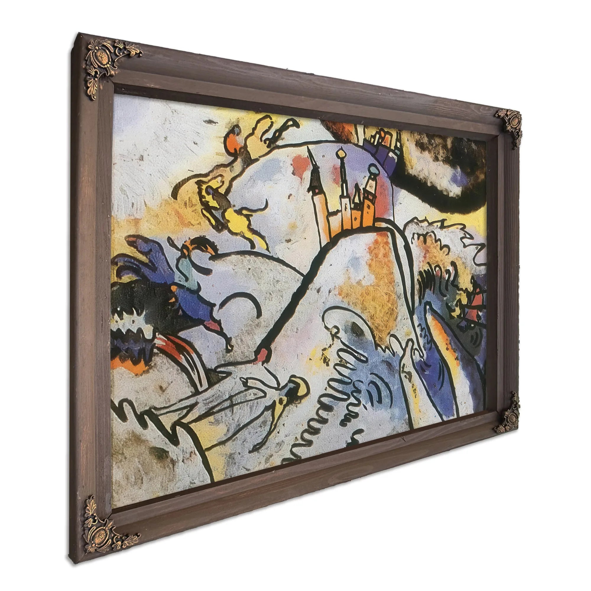 Glass Painting With Sun By Wassily Kandinsky Fine Art Print