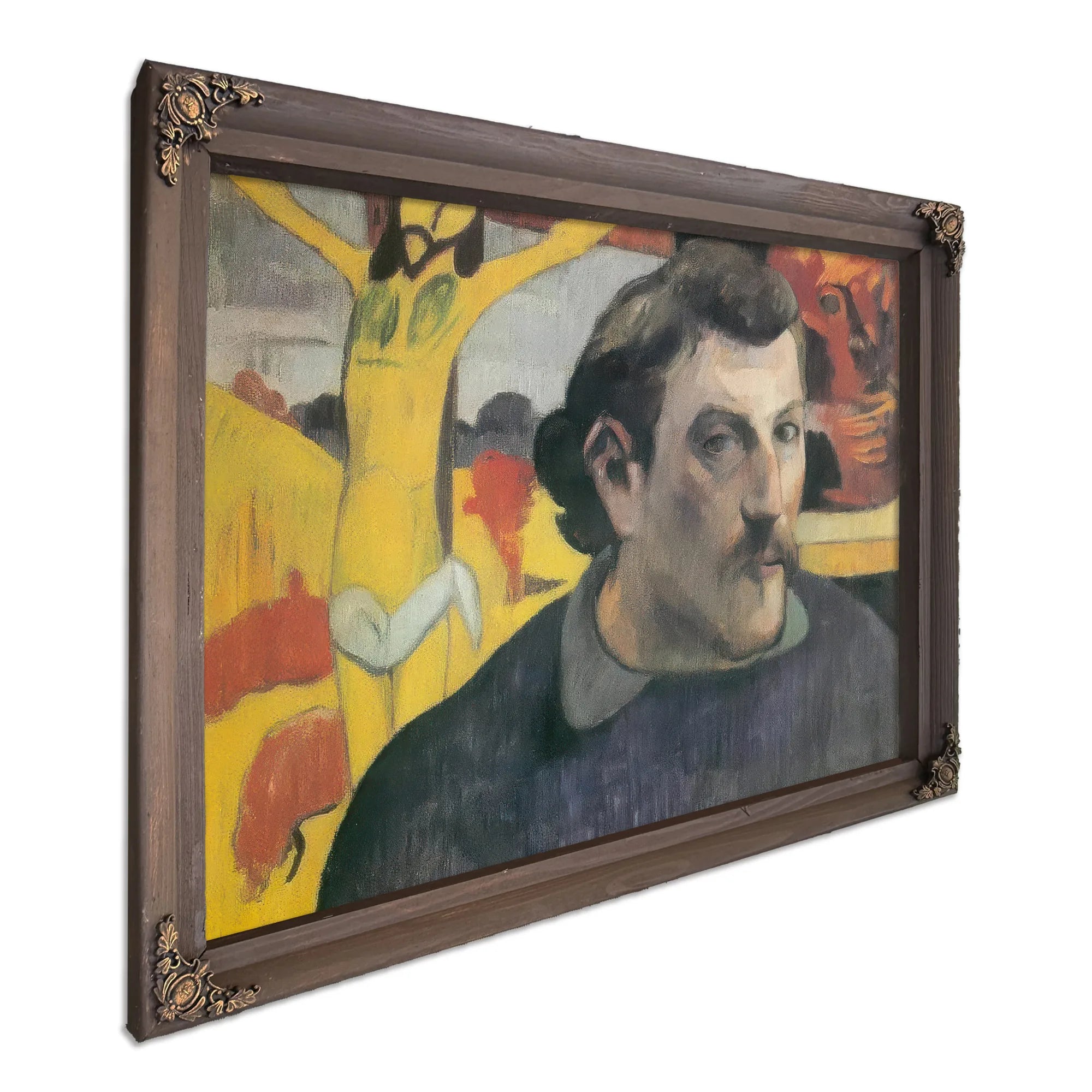 Self Portrait With The Yellow Christ By Paul Gauguin Fine Art Print