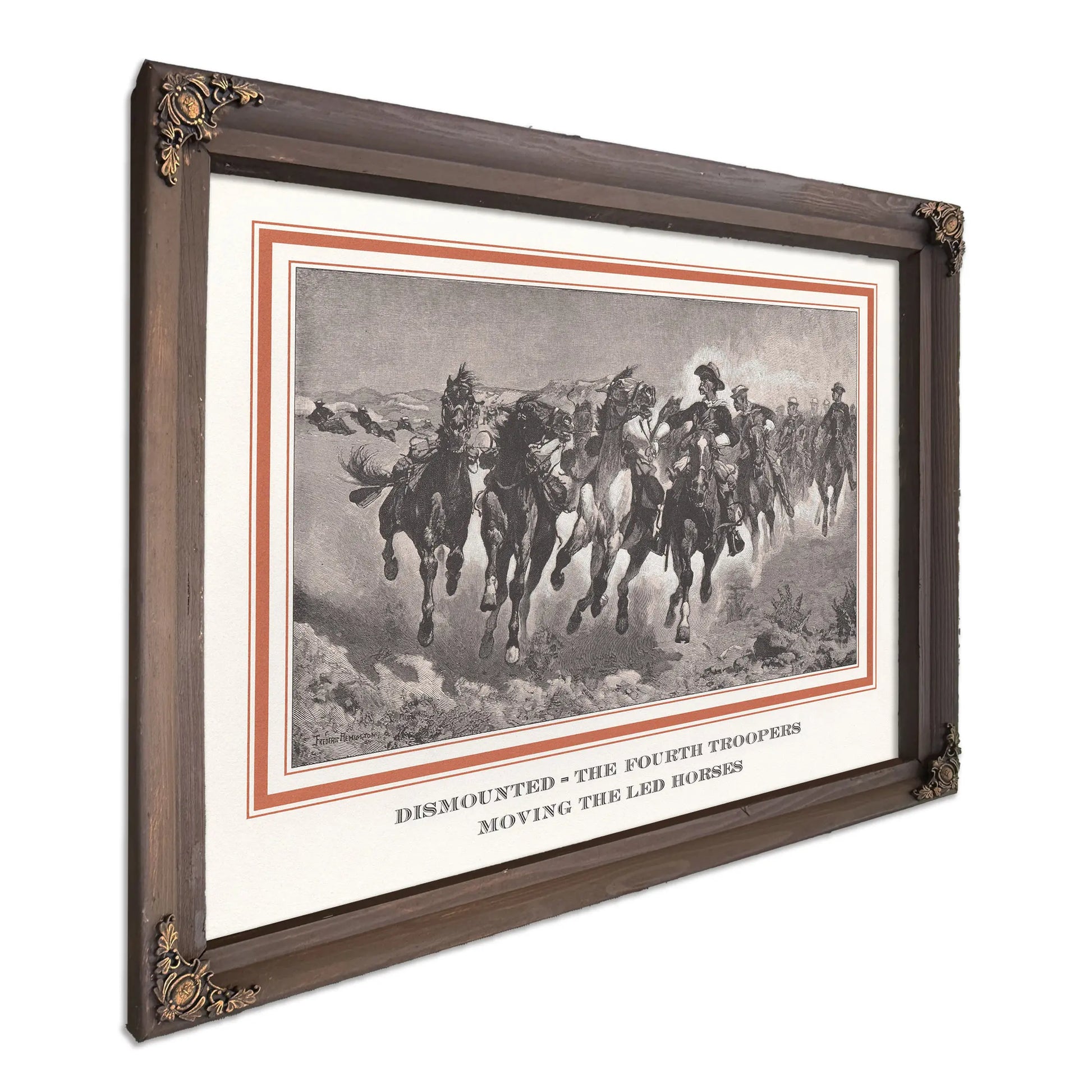 Dismounted The Fourth Troopers Moving The Led Horses by Frederic Remington
